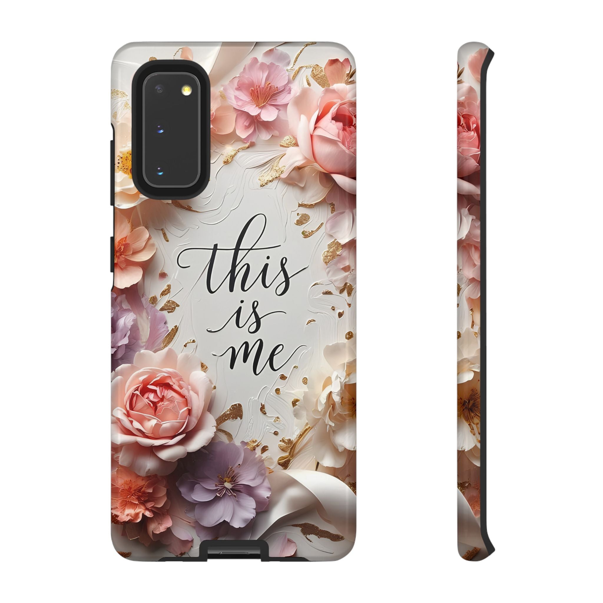 Floral "This Is Me" Tough Phone Case — Protective Floral iPhone Cover for Self-Expression, Gift for Her