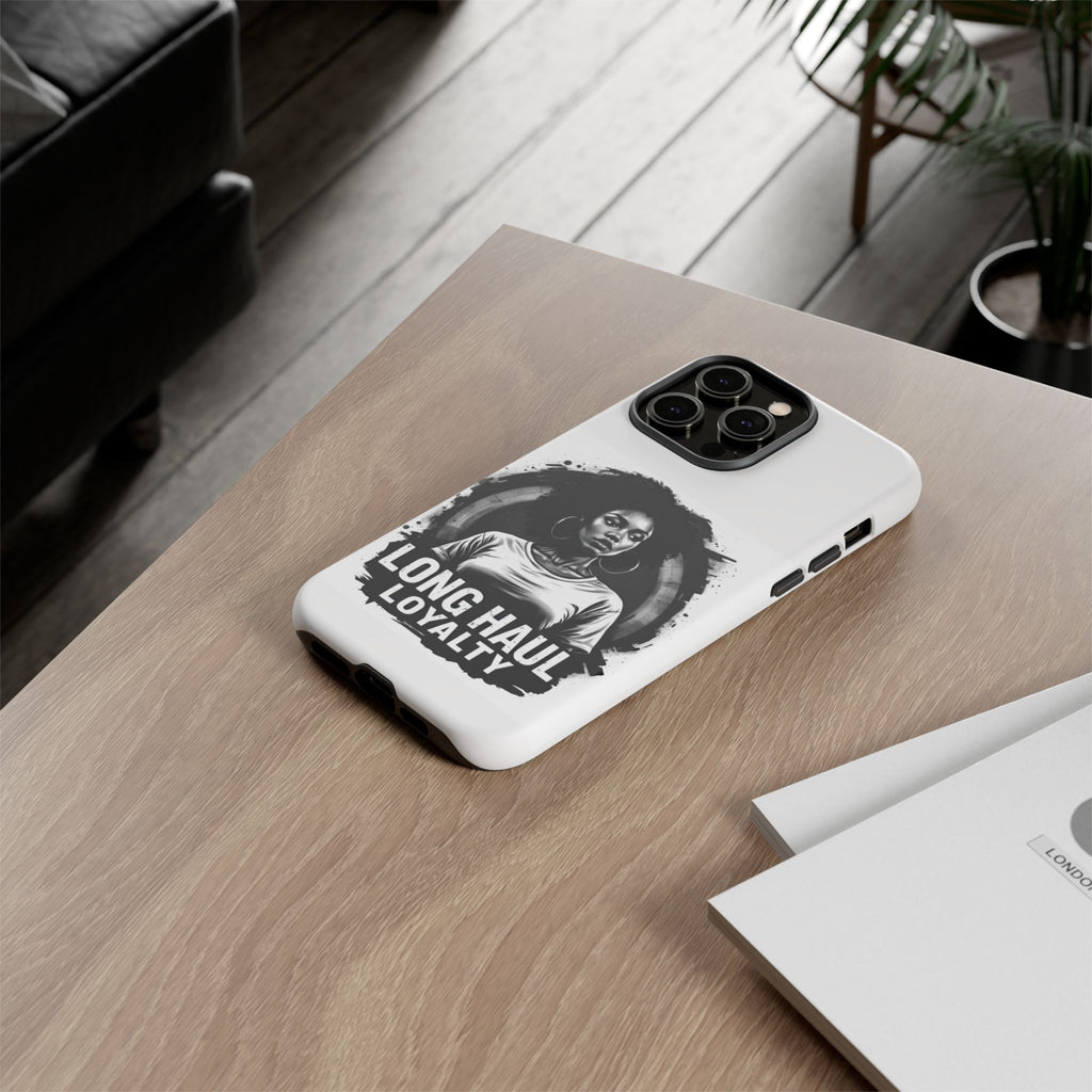 Phone Case — "Long Haul Loyalty" Black & White Portrait Protective Case