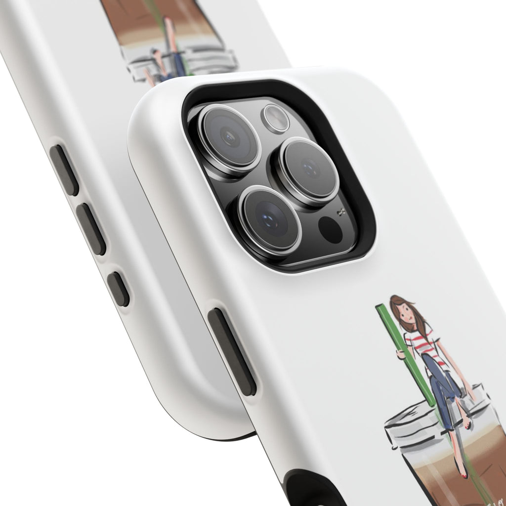 Iced Coffee & Me Phone Case — Cute Illustration 'Emotional Support Iced Coffee' Impact-Resistant Case
