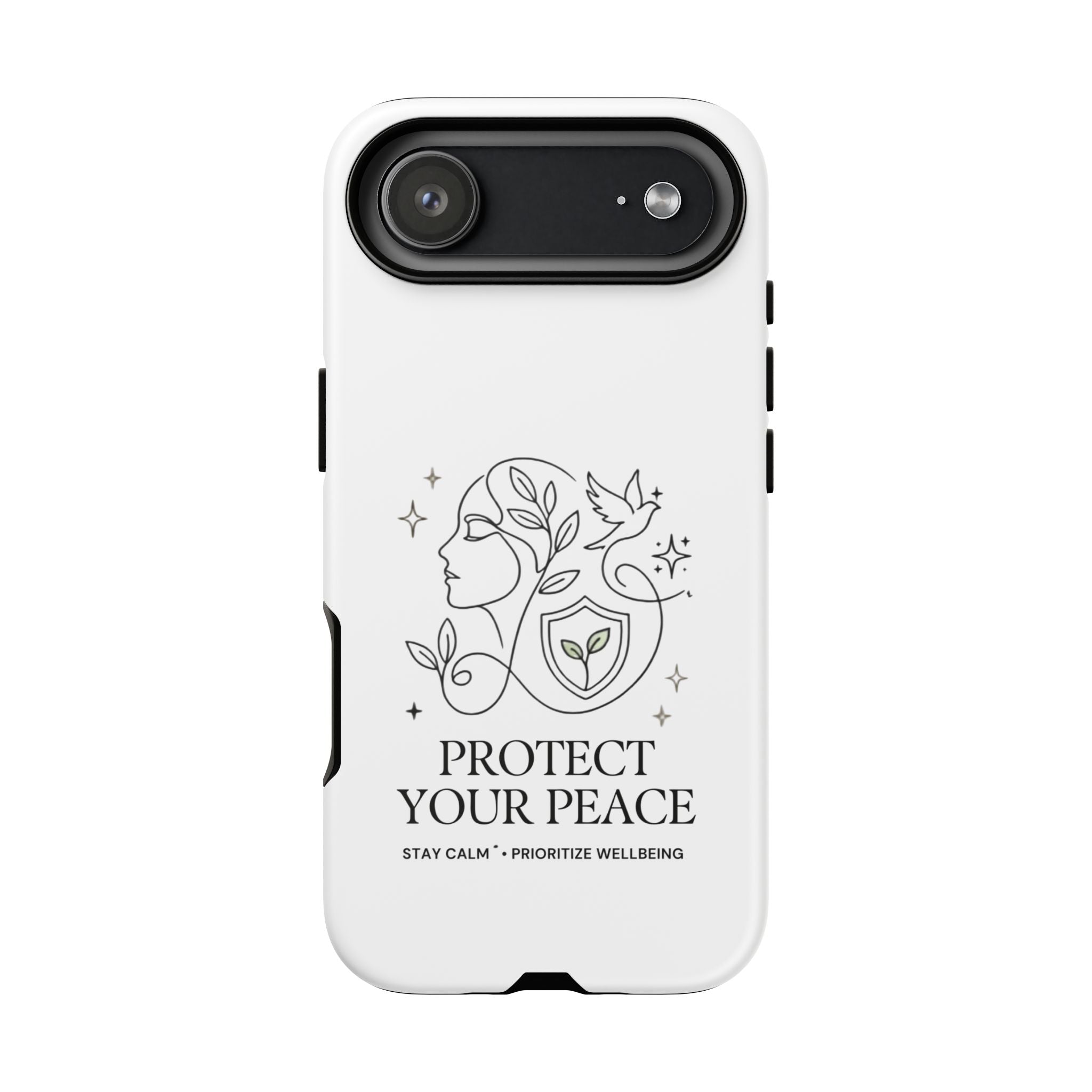 Protect Your Peace Phone Case – Minimalist Wellness iPhone Cover