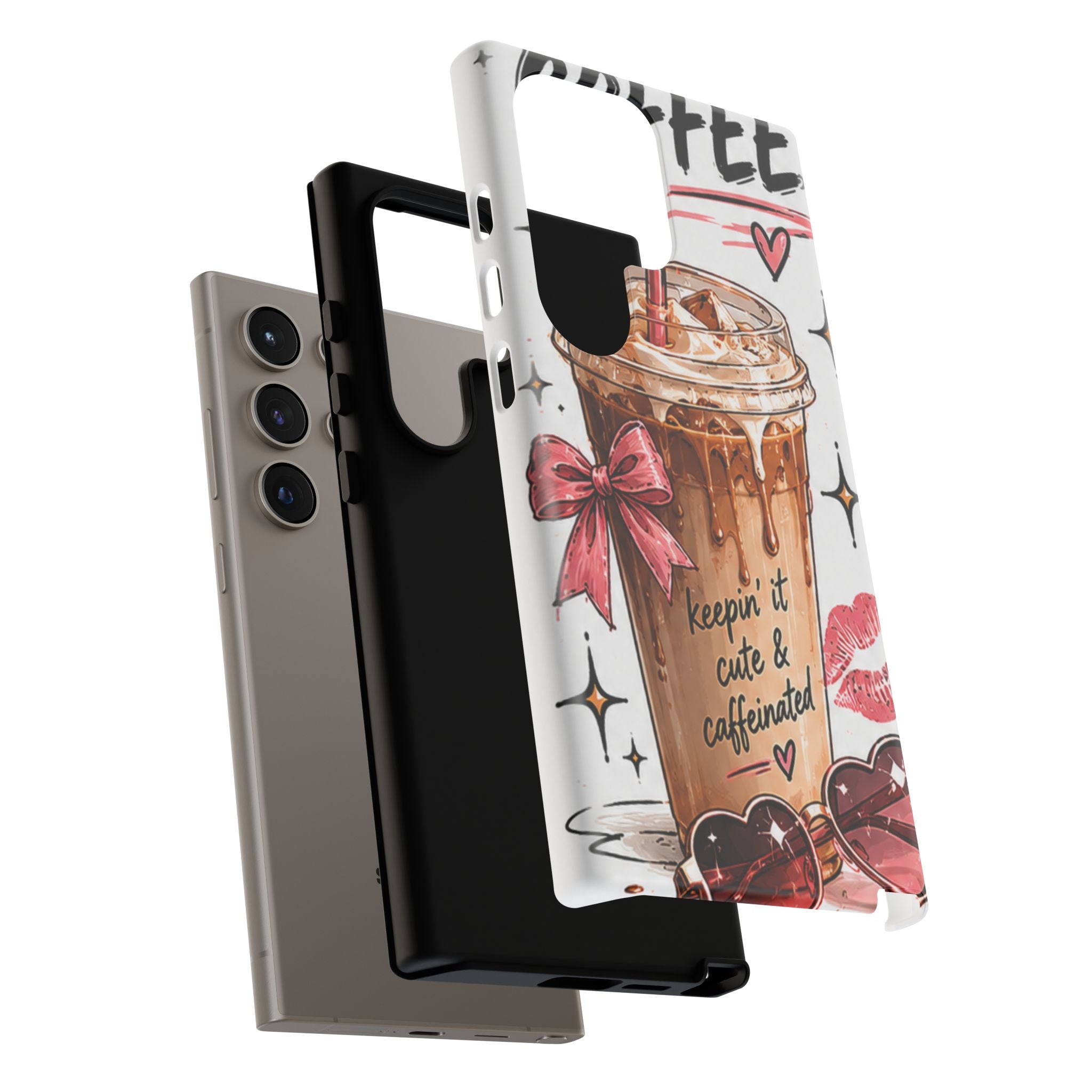 Phone Case — "Keepin' It Cute & Caffeinated" Iced Coffee Design