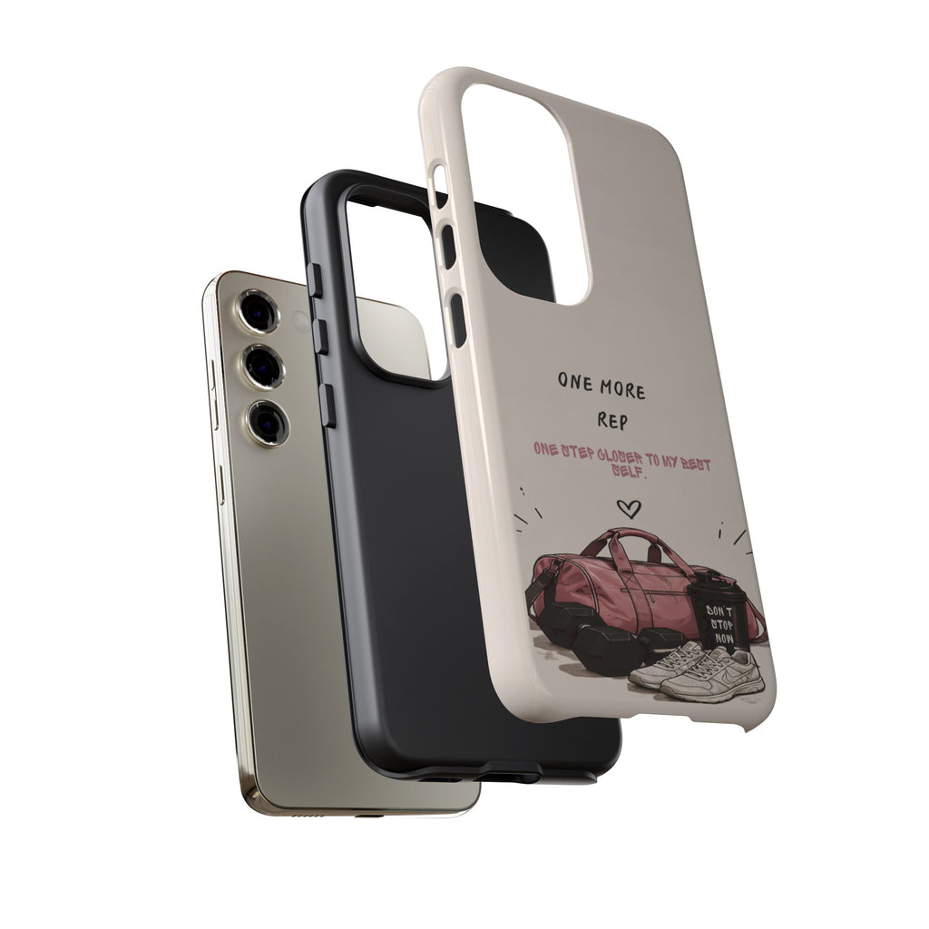 Gym Phone Case — "One More Rep" Workout Duffle & Sneakers Protective Case