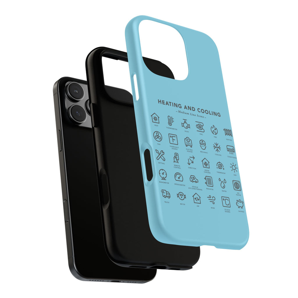 Heating and Cooling Icons Phone Case – HVAC Technician Protective Phone Cover