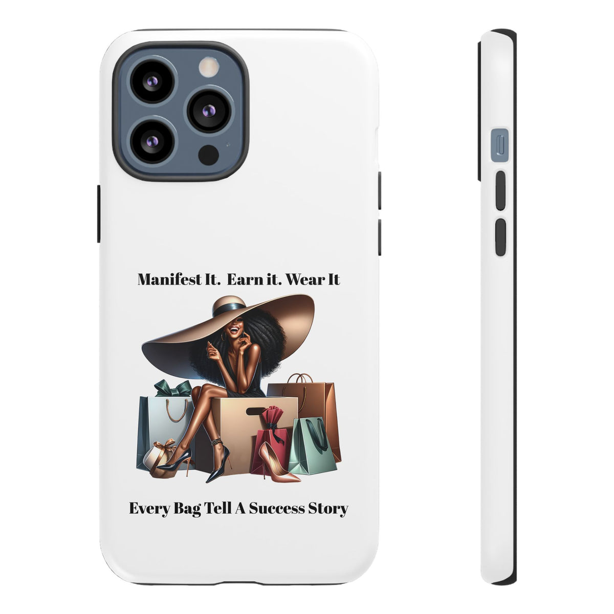 Phone Case - "Manifest It. Earn It. Wear It." Chic Shopper Design