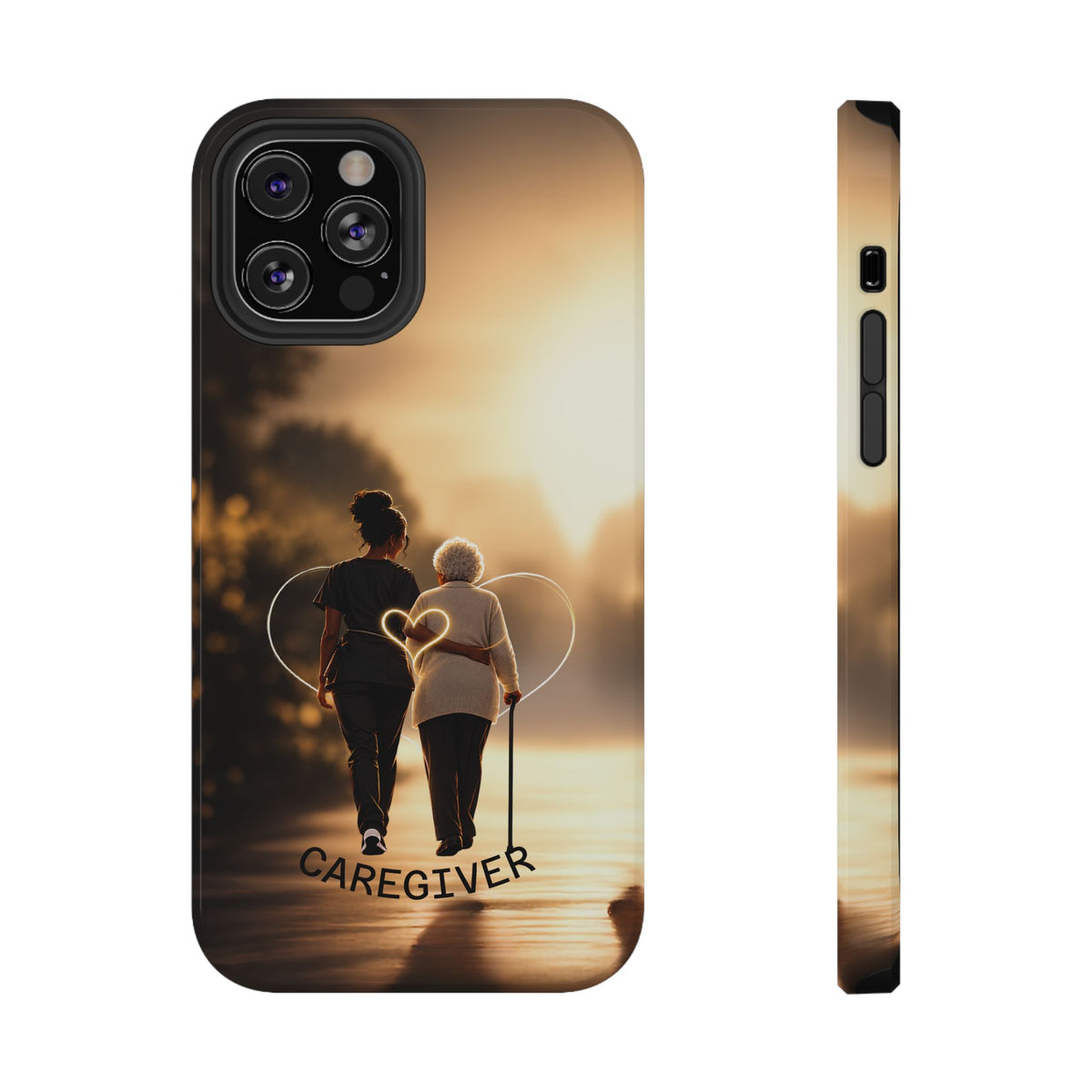 Caregiver Phone Case — Impact-Resistant Protective Case with Heart Design