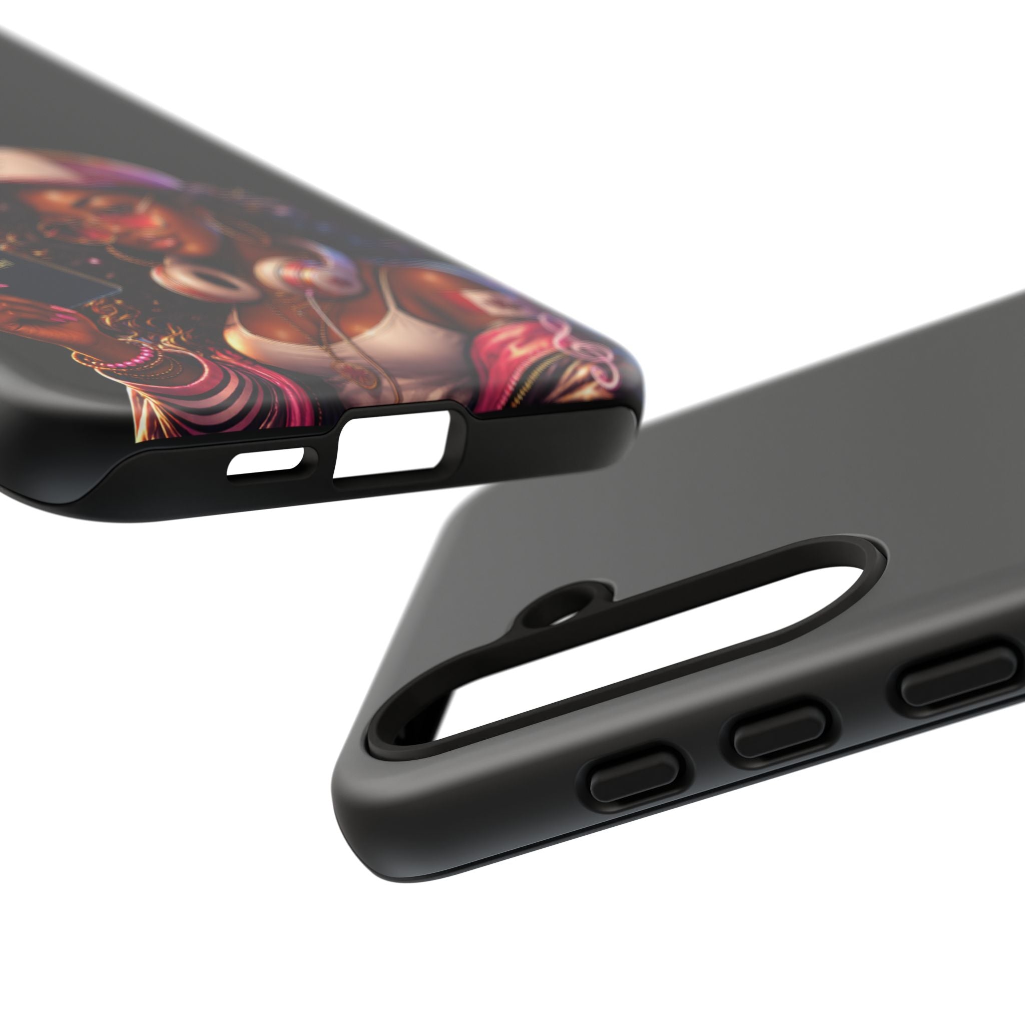 Canadian Vibes Phone Case — Afrobeat Girl with Headphones & Passport Design