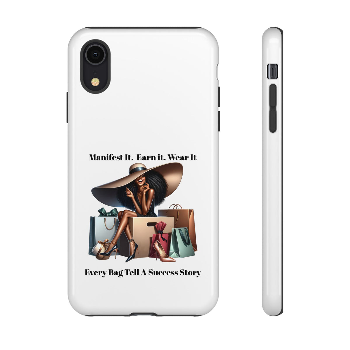 Phone Case - "Manifest It. Earn It. Wear It." Chic Shopper Design