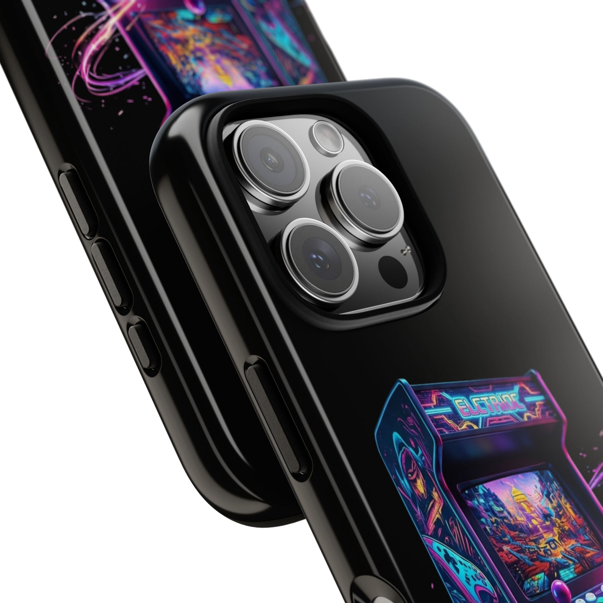 Retro Arcade Phone Case — Neon Gaming Controller Design