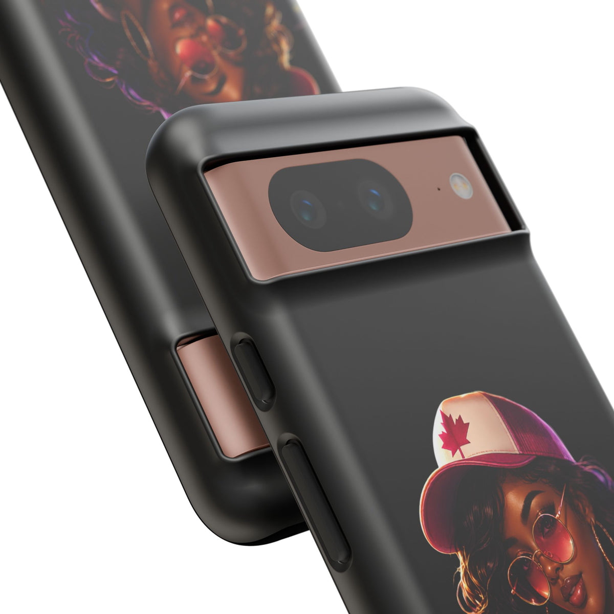 Phone Case - Cool Urban Woman with Headphones & Maple Hat