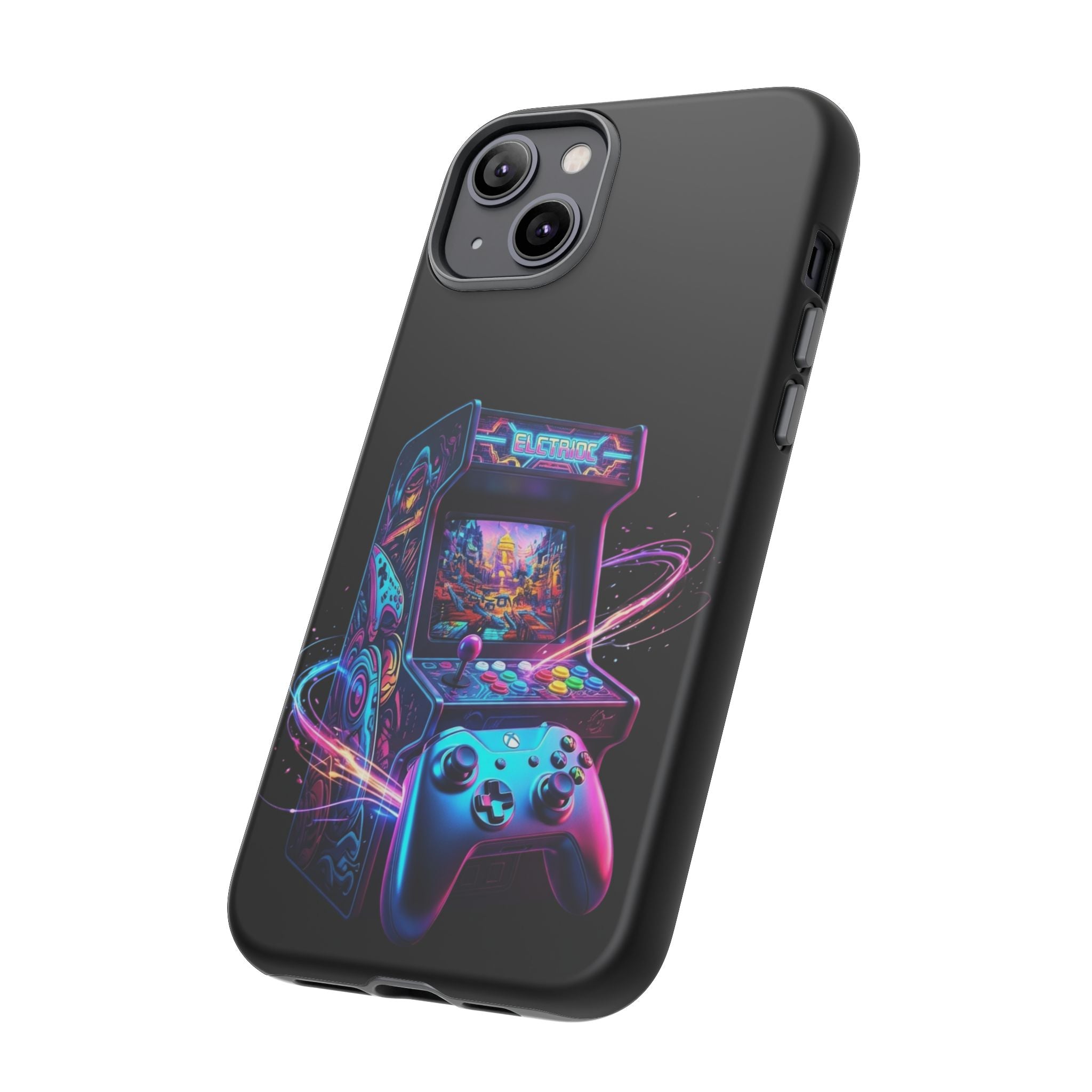 Retro Arcade Phone Case — Neon Gaming Controller Design