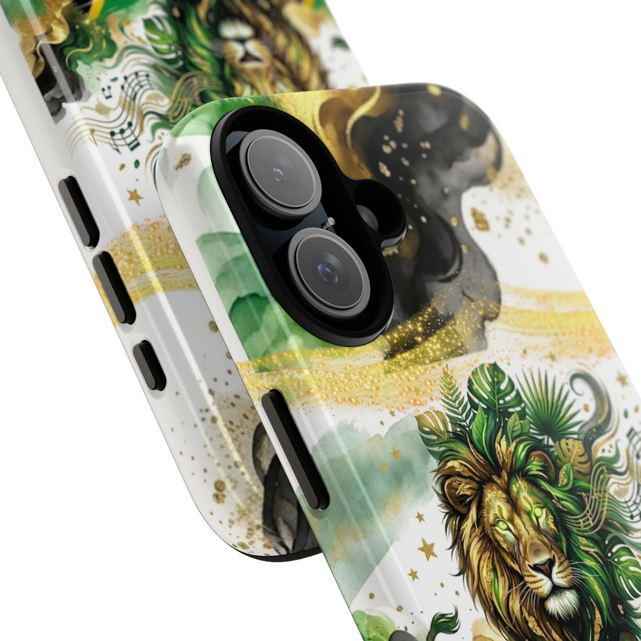 Reggae Lion Phone Case — Jamaican Flag Rasta Art Tough Phone Cover