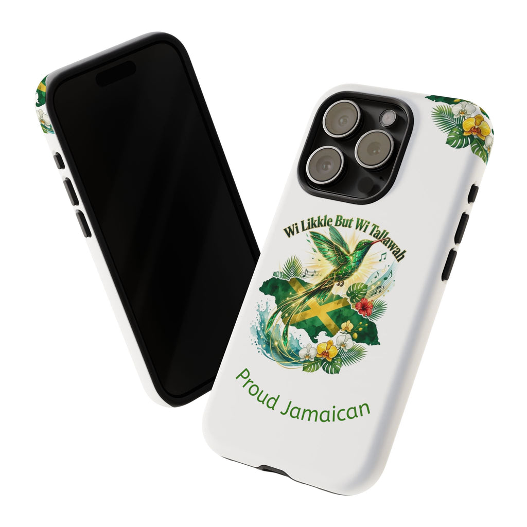 Jamaica Hummingbird Phone Case — “Wi Likkle But Wi Tallawah” Tropical Protective Cover