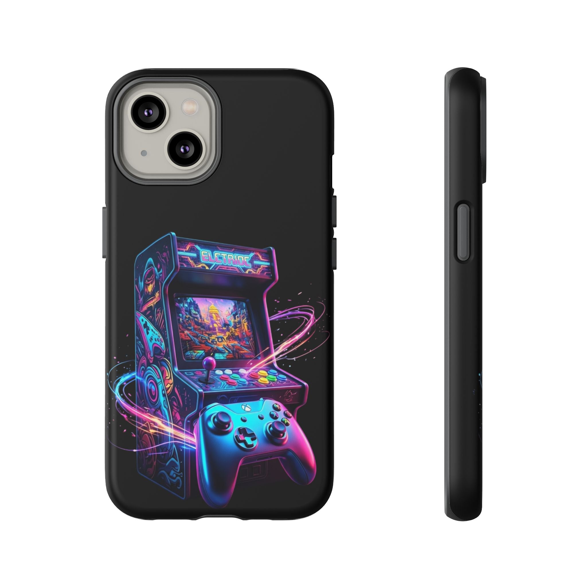 Retro Arcade Phone Case — Neon Gaming Controller Design