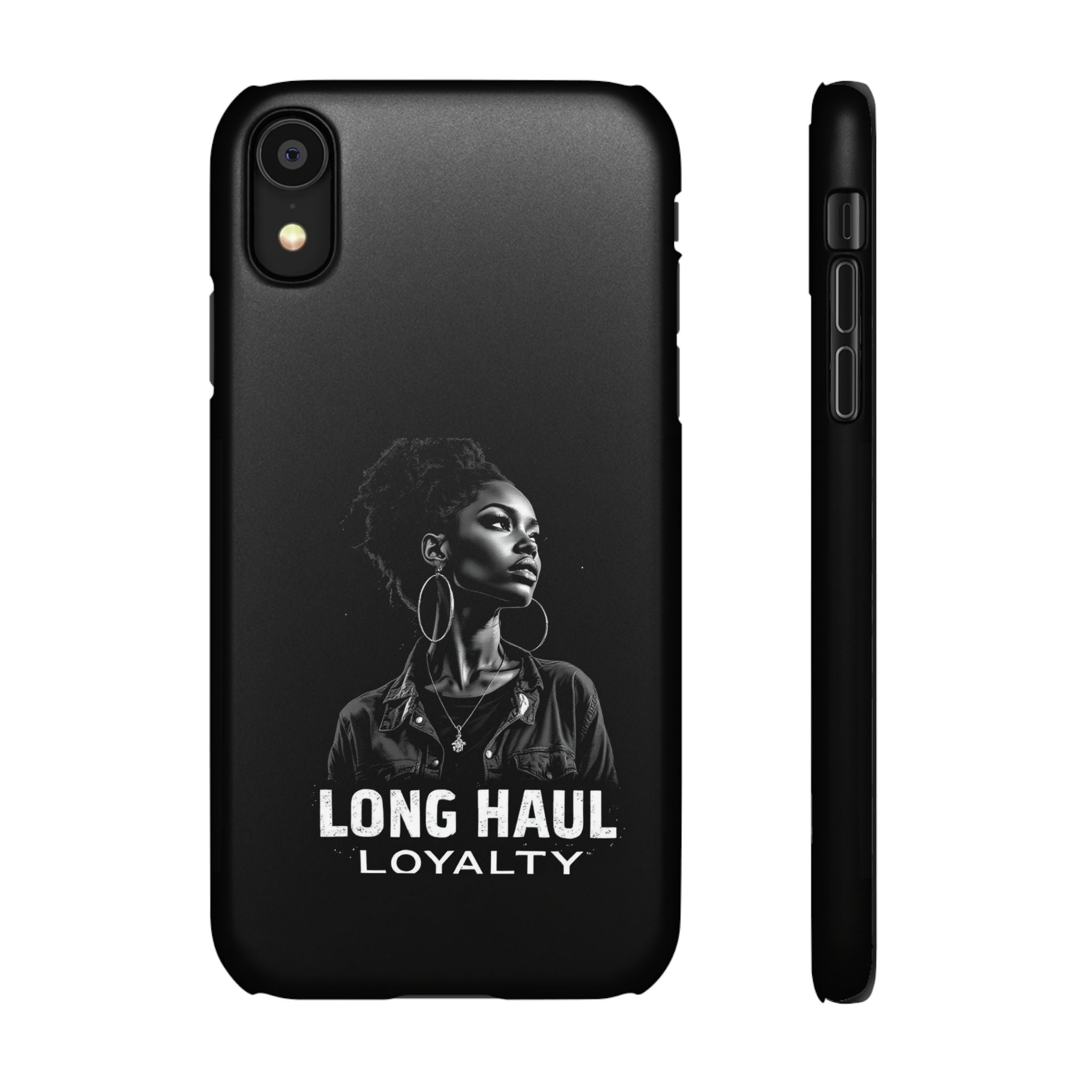 Phone Case — "Long Haul Loyalty" Black Portrait Snap Case