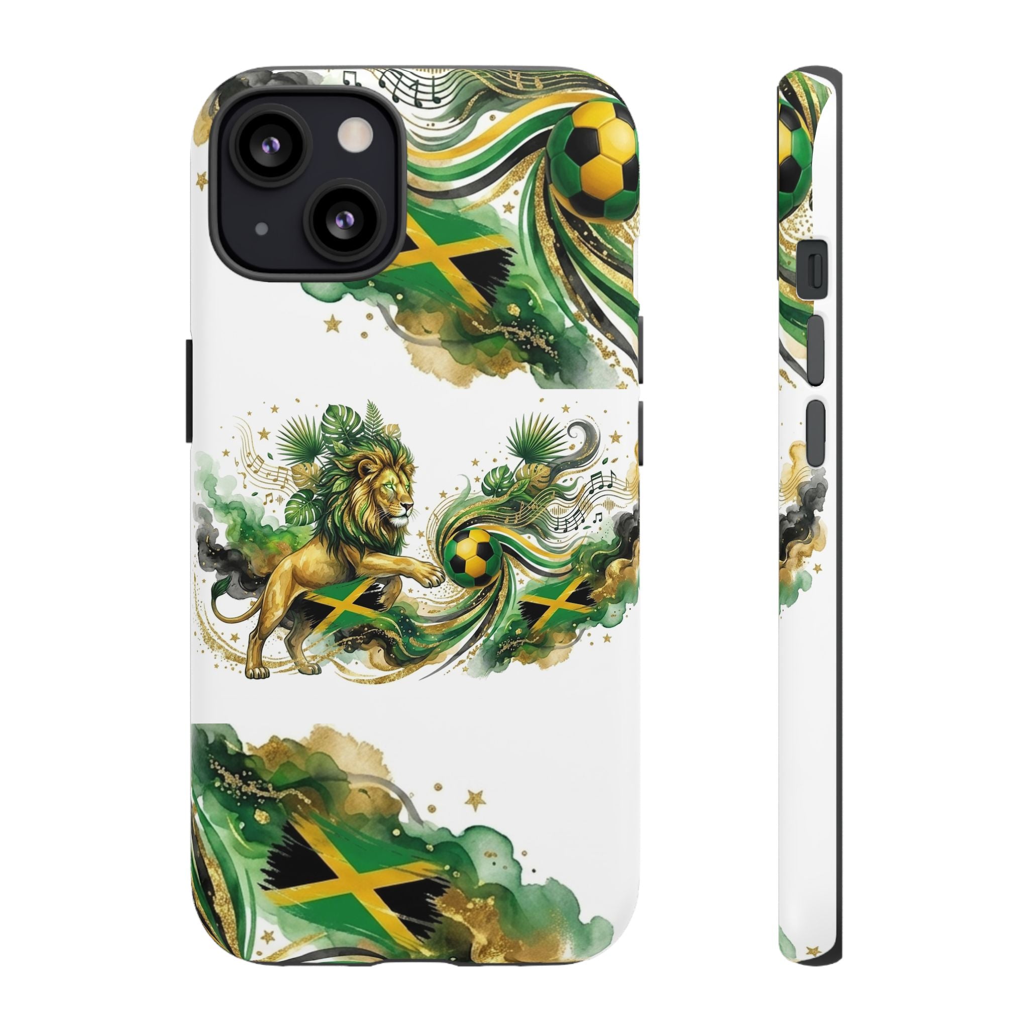 Jamaica Lion Phone Case — Jamaican Flag Rasta Protective Tough Case