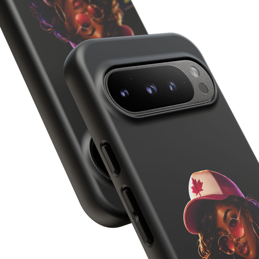 Phone Case — Stylish Urban Woman Design with Maple Cap