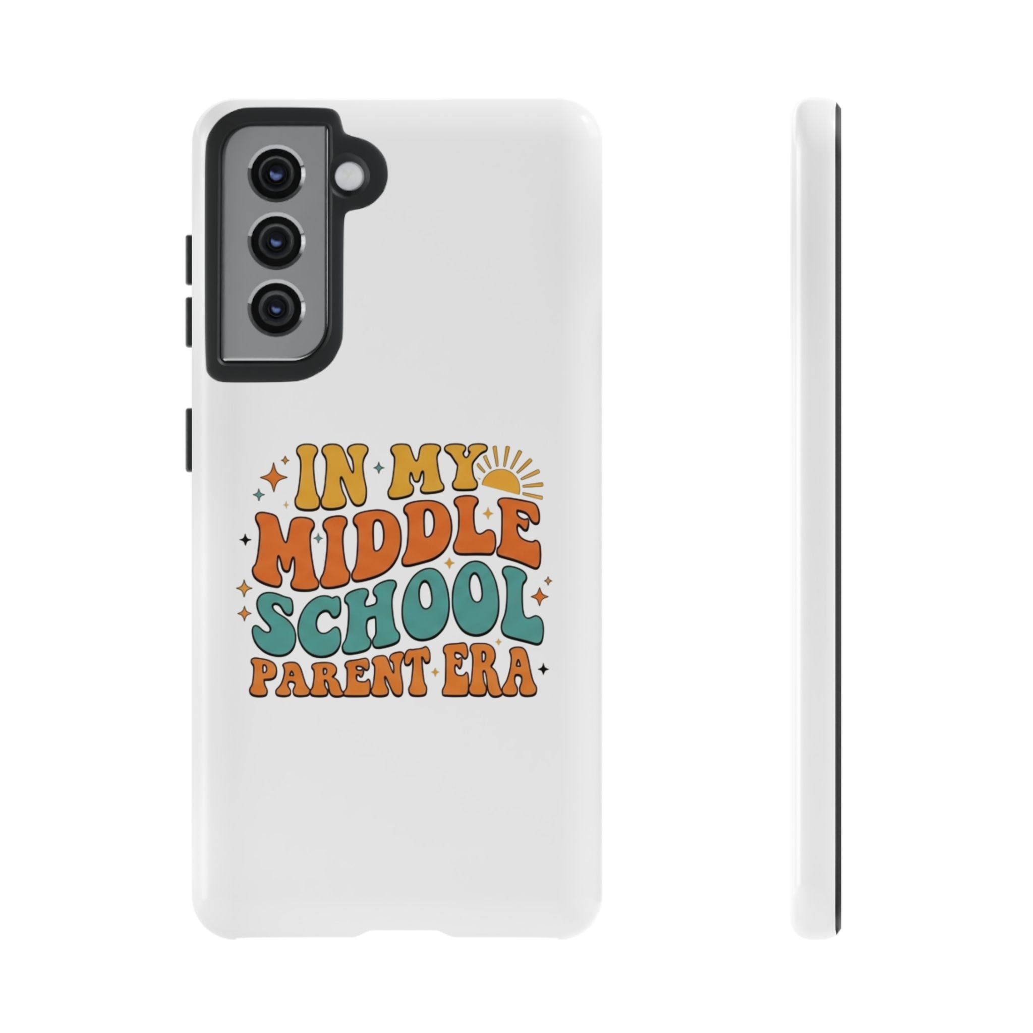 Middle School Parent Phone Case — "In My Middle School Parent Era" Retro Design
