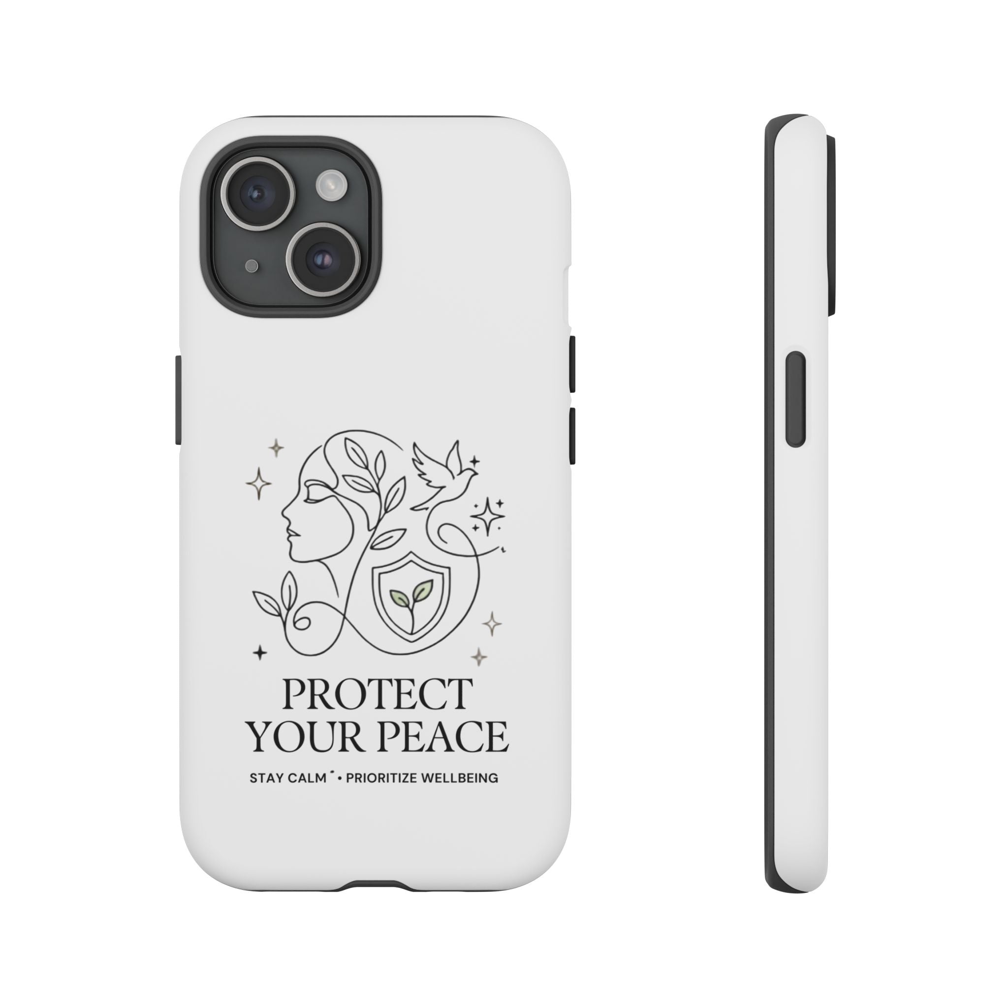 Protect Your Peace Phone Case – Minimalist Wellness iPhone Cover