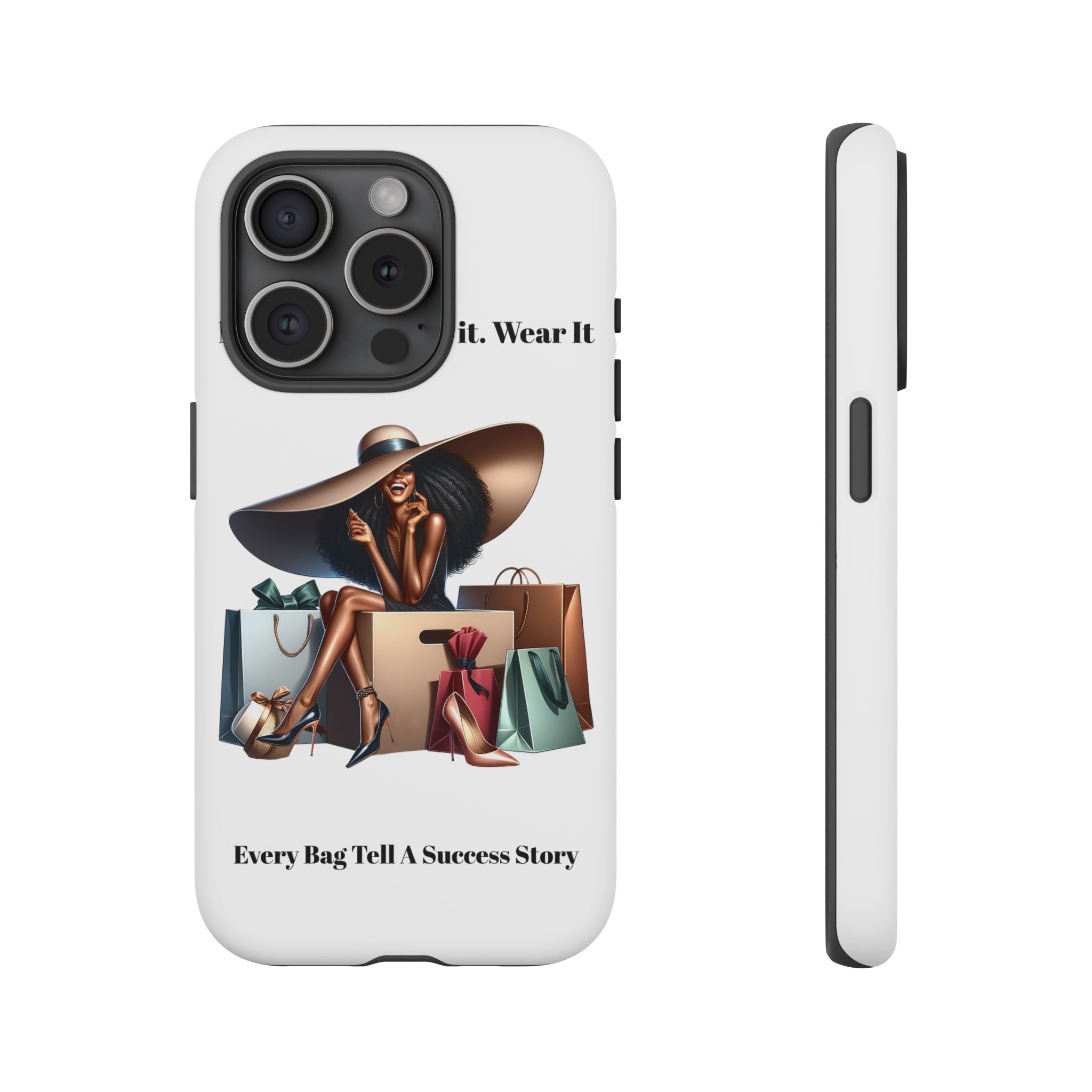 Phone Case - "Manifest It. Earn It. Wear It." Chic Shopper Design