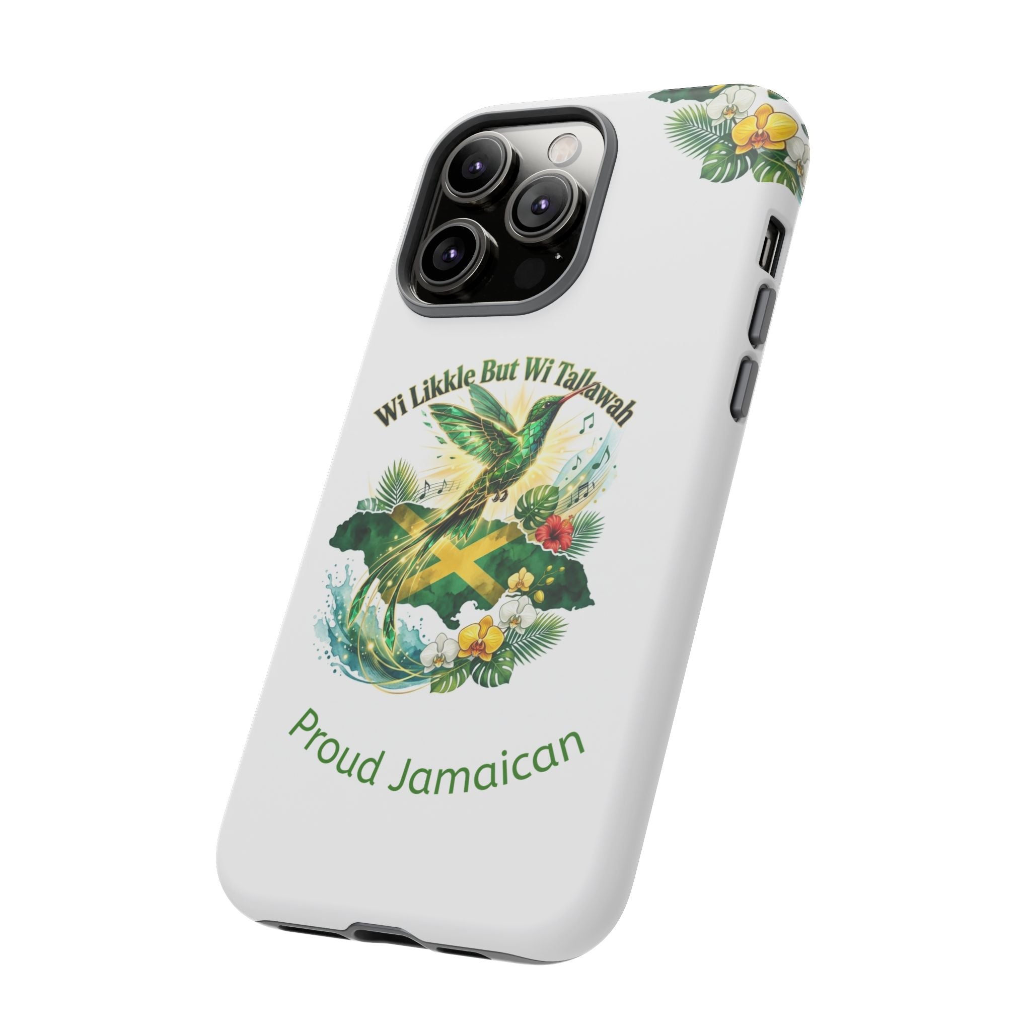Jamaica Hummingbird Phone Case — “Wi Likkle But Wi Tallawah” Tropical Protective Cover