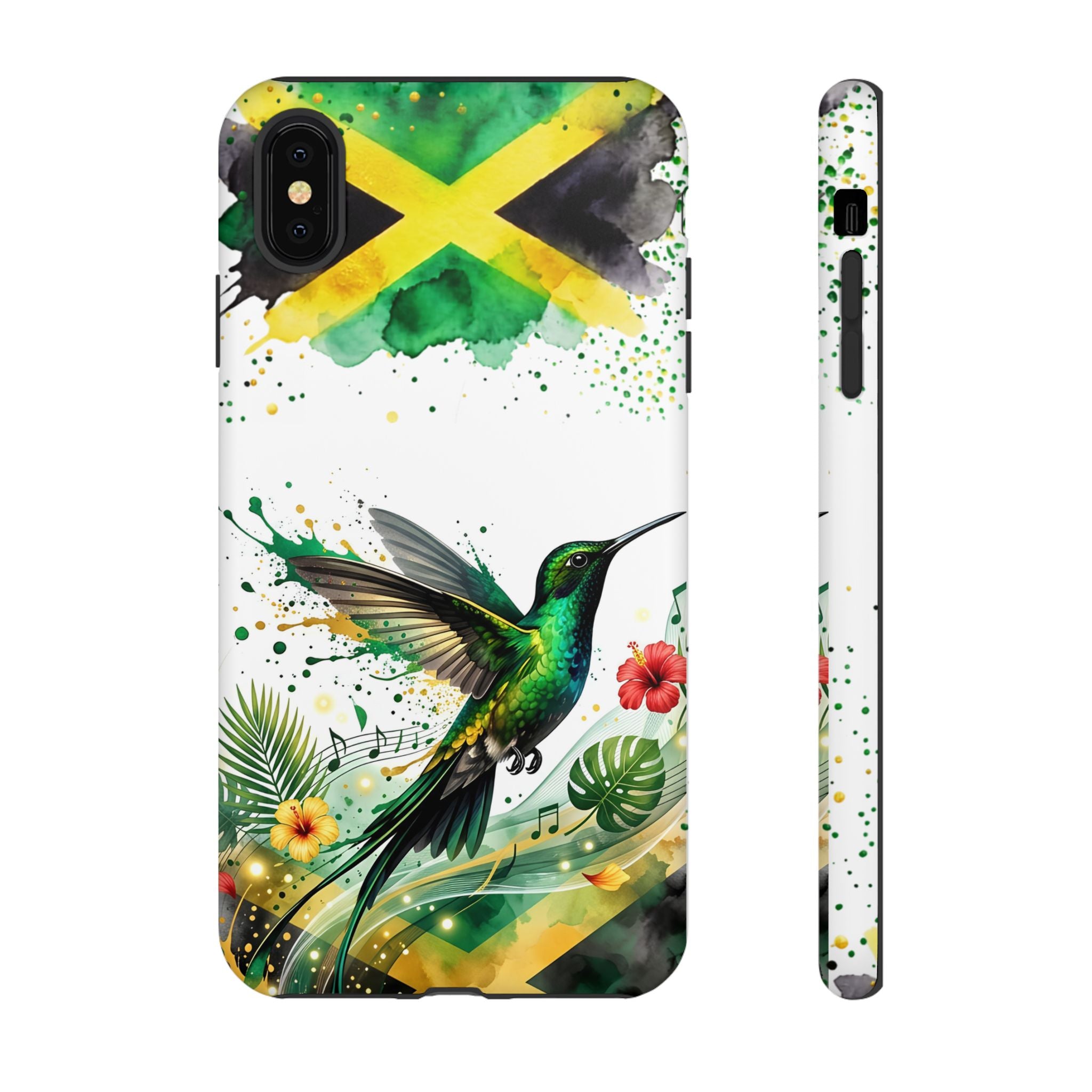 Hummingbird Jamaica Tough Phone Case – Tropical Floral Protective Cover