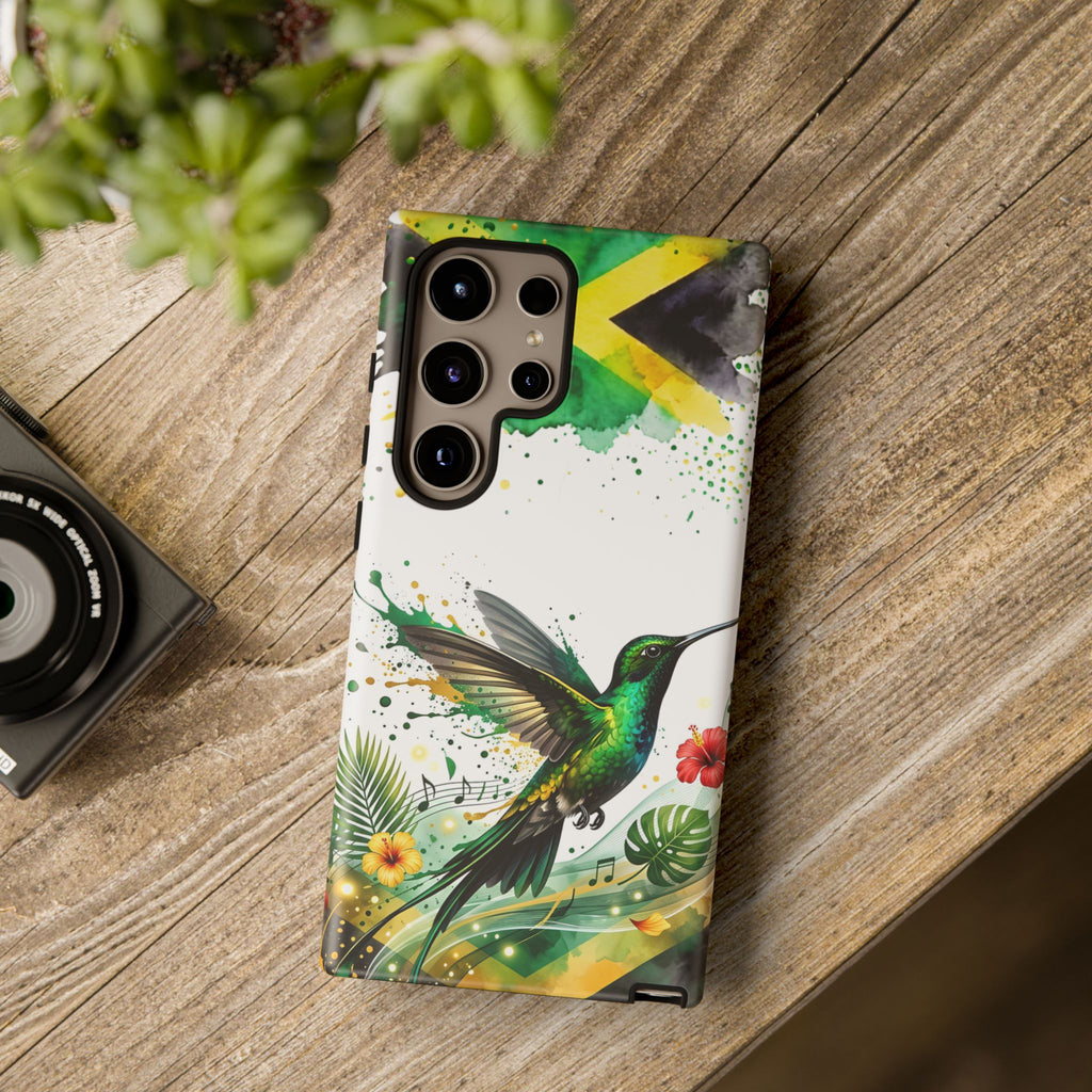 Hummingbird Jamaica Tough Phone Case – Tropical Floral Protective Cover