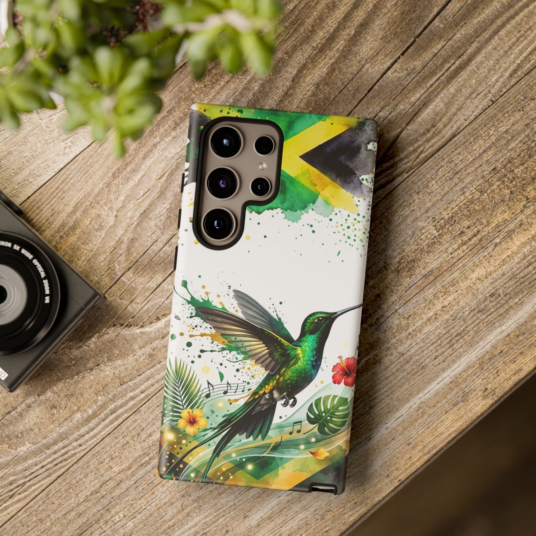 Hummingbird Jamaica Tough Phone Case – Tropical Floral Protective Cover