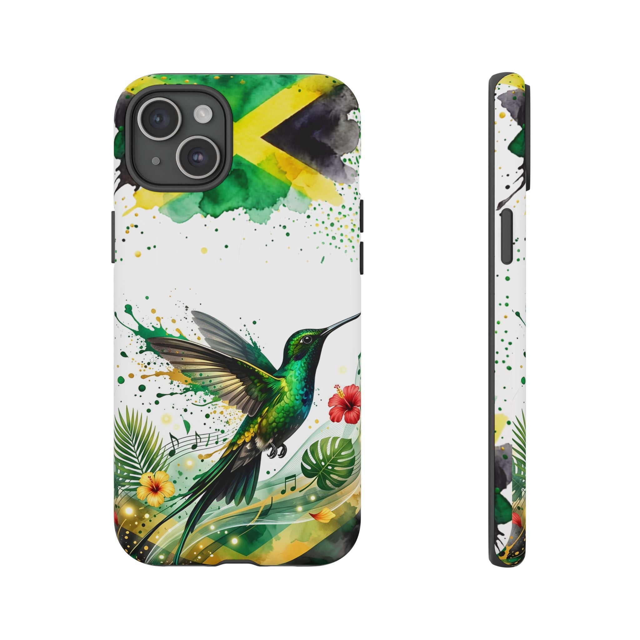 Hummingbird Jamaica Tough Phone Case – Tropical Floral Protective Cover