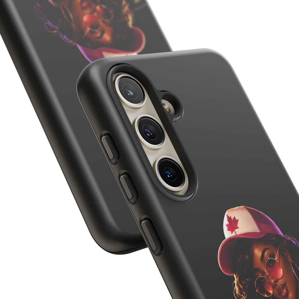 Phone Case — Stylish Urban Woman Design with Maple Cap