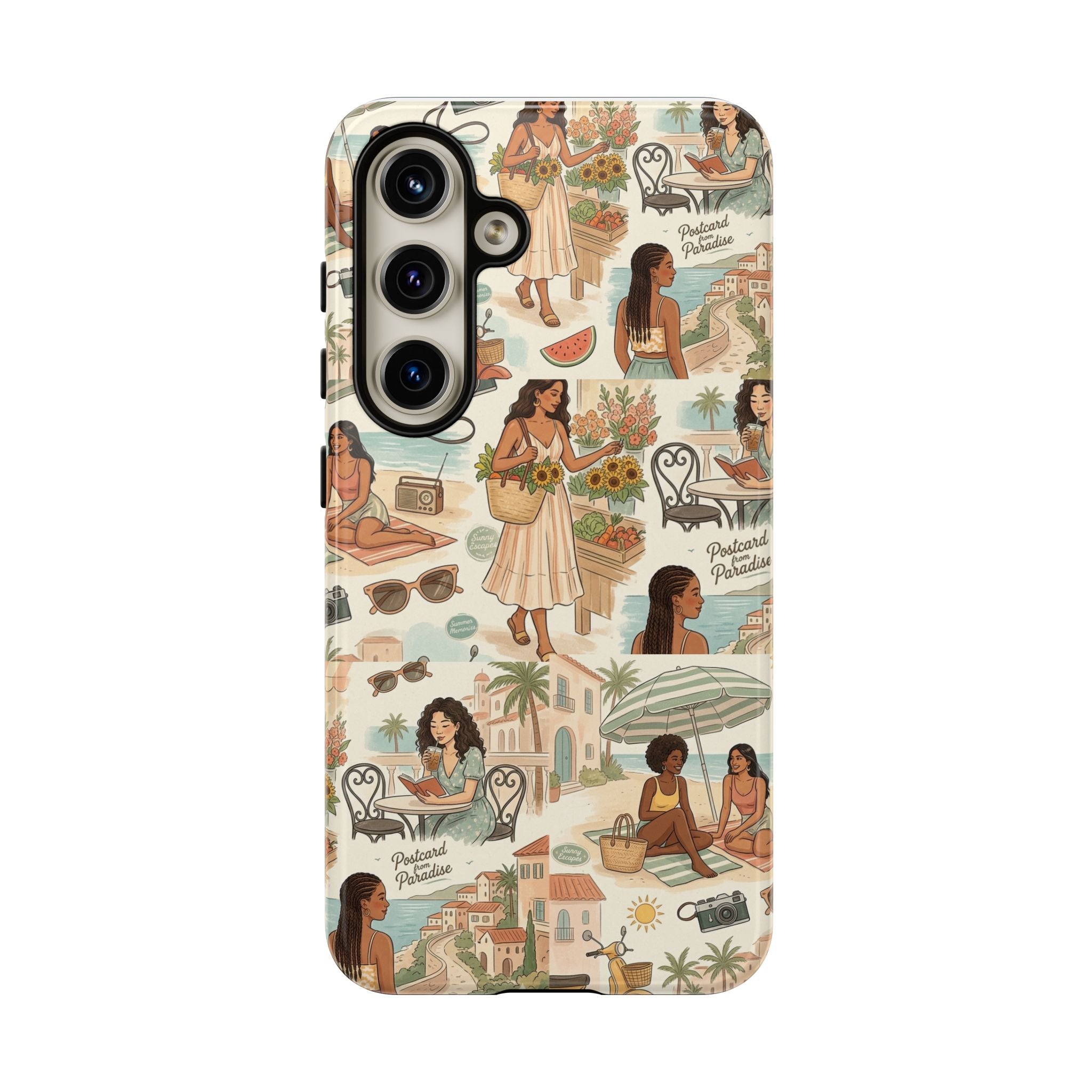 Tropical Vacation Phone Case — Vintage Beach Women Pattern