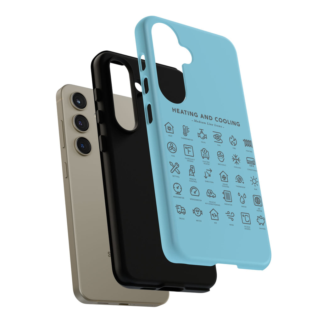 Heating and Cooling Icons Phone Case – HVAC Technician Protective Phone Cover