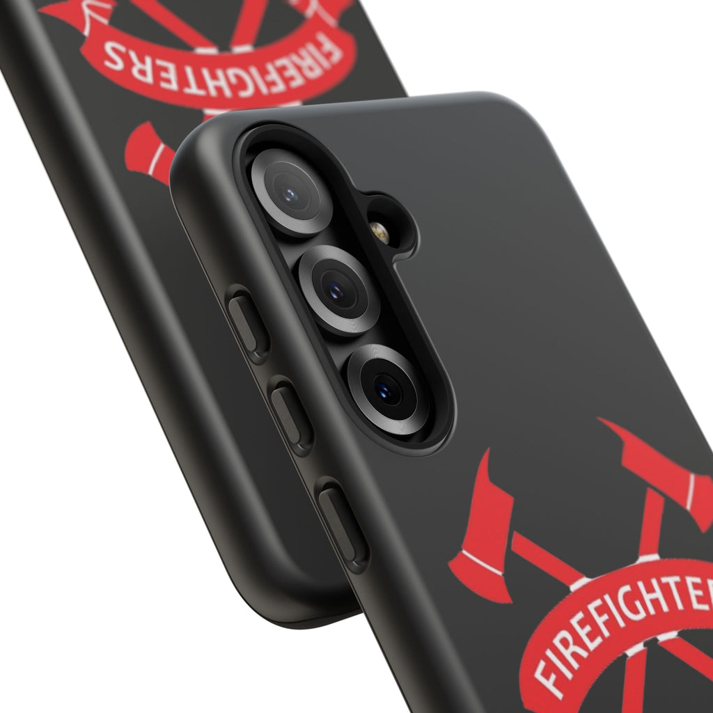 Firefighters Tough Phone Case — Red Crossed Axes Design