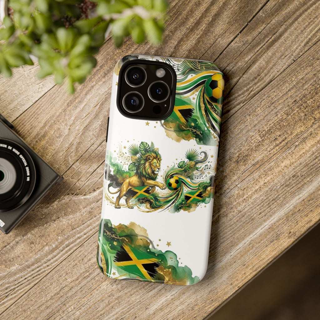 Jamaica Lion Phone Case — Jamaican Flag Rasta Protective Tough Case