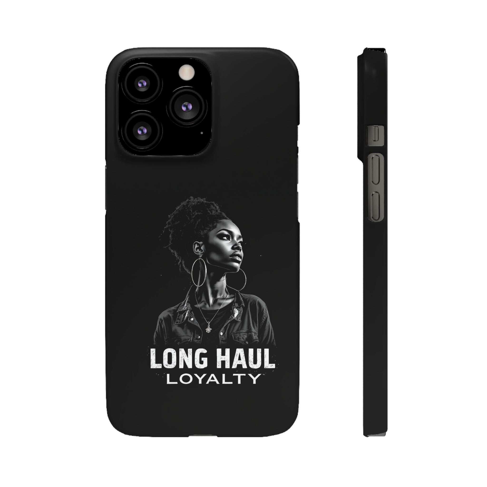 Phone Case — "Long Haul Loyalty" Black Portrait Snap Case