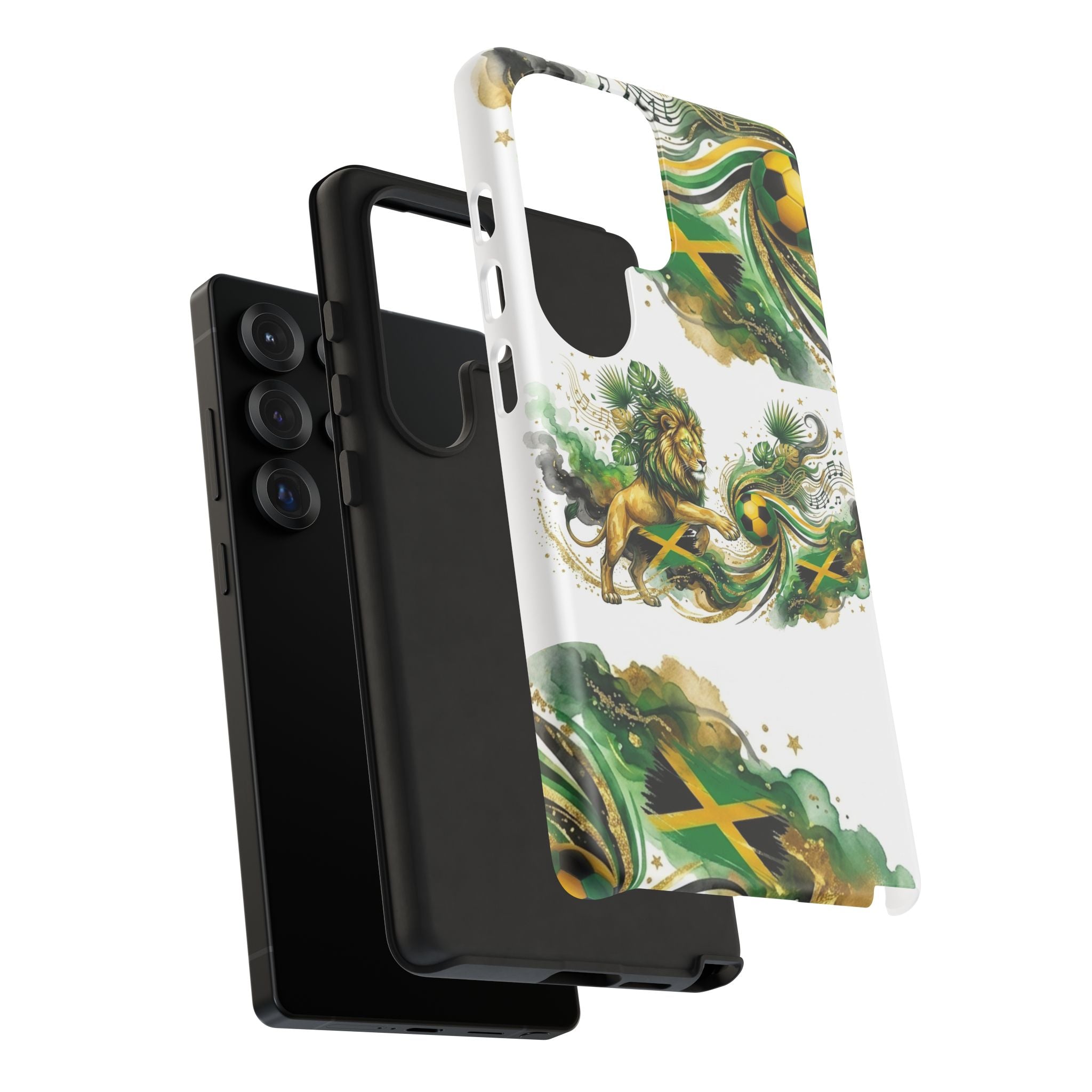 Jamaica Lion Phone Case — Jamaican Flag Rasta Protective Tough Case