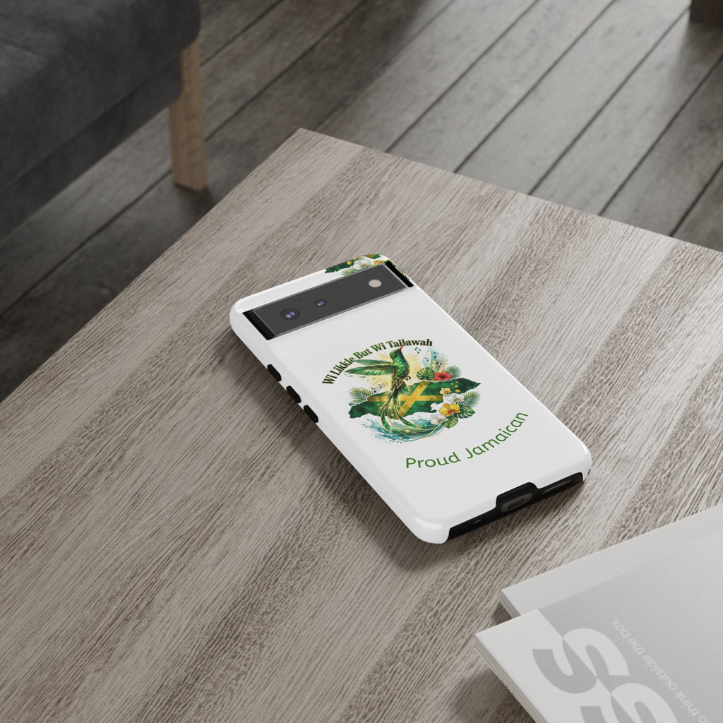 Jamaica Hummingbird Phone Case — “Wi Likkle But Wi Tallawah” Tropical Protective Cover