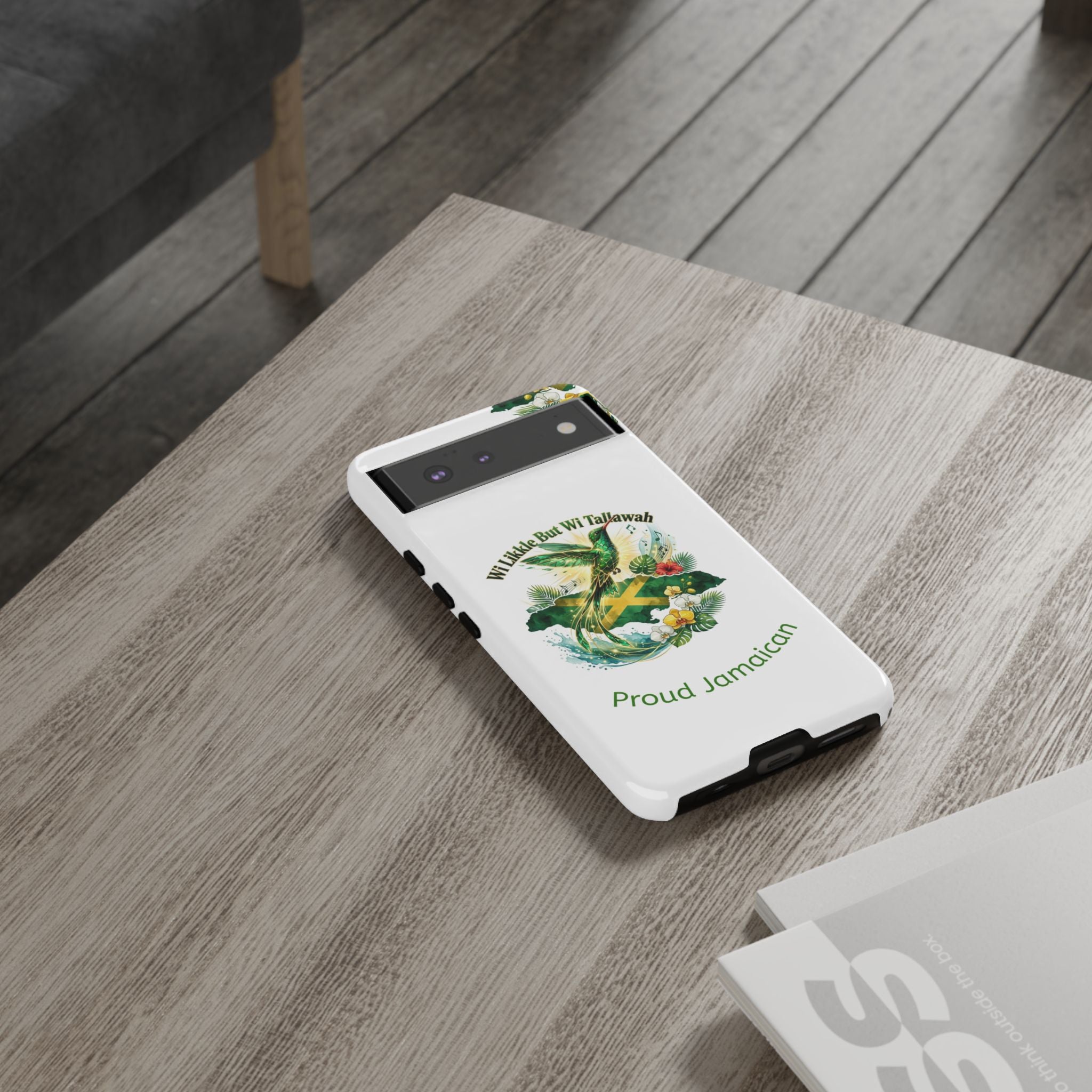 Jamaica Hummingbird Phone Case — “Wi Likkle But Wi Tallawah” Tropical Protective Cover