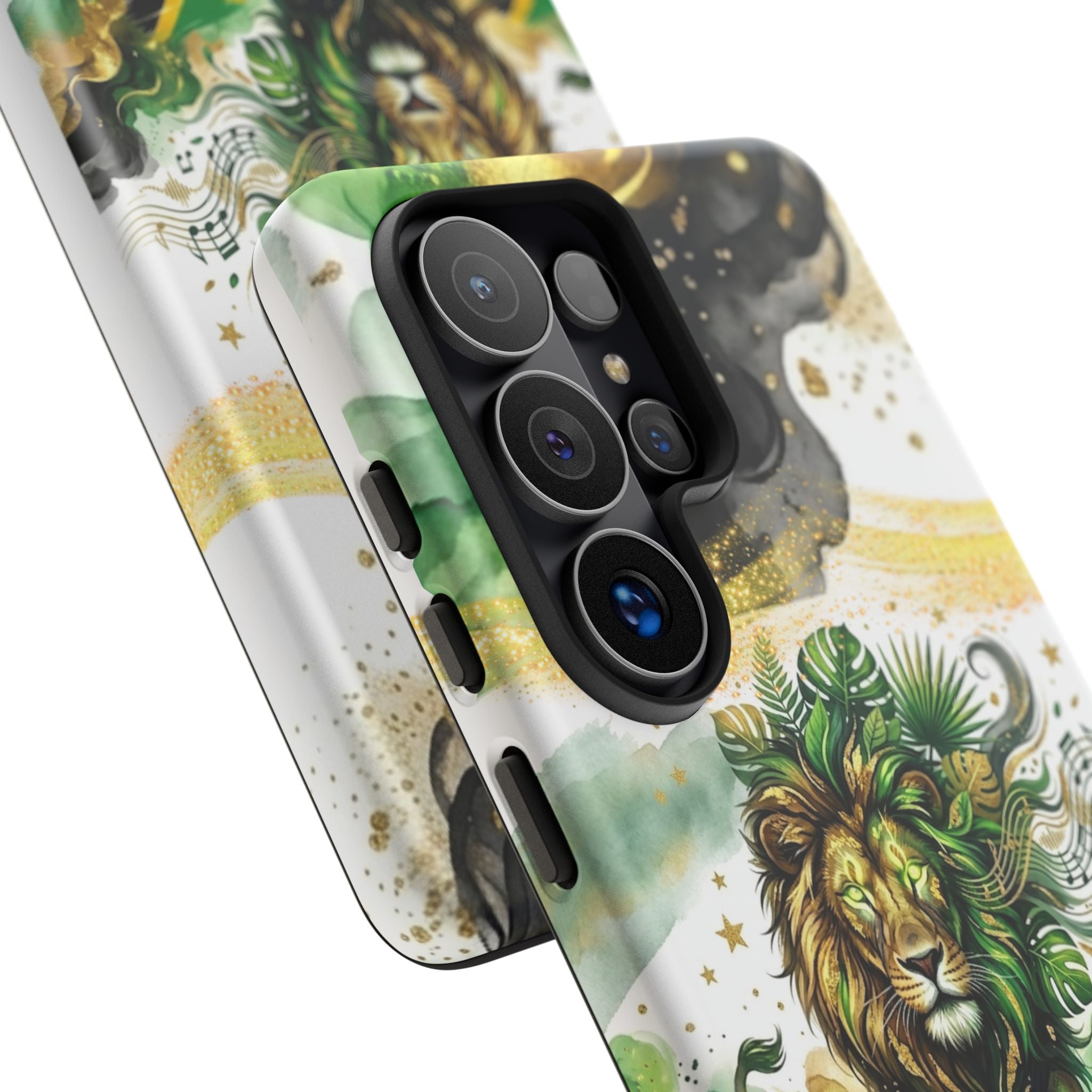 Reggae Lion Phone Case — Jamaican Flag Rasta Art Tough Phone Cover