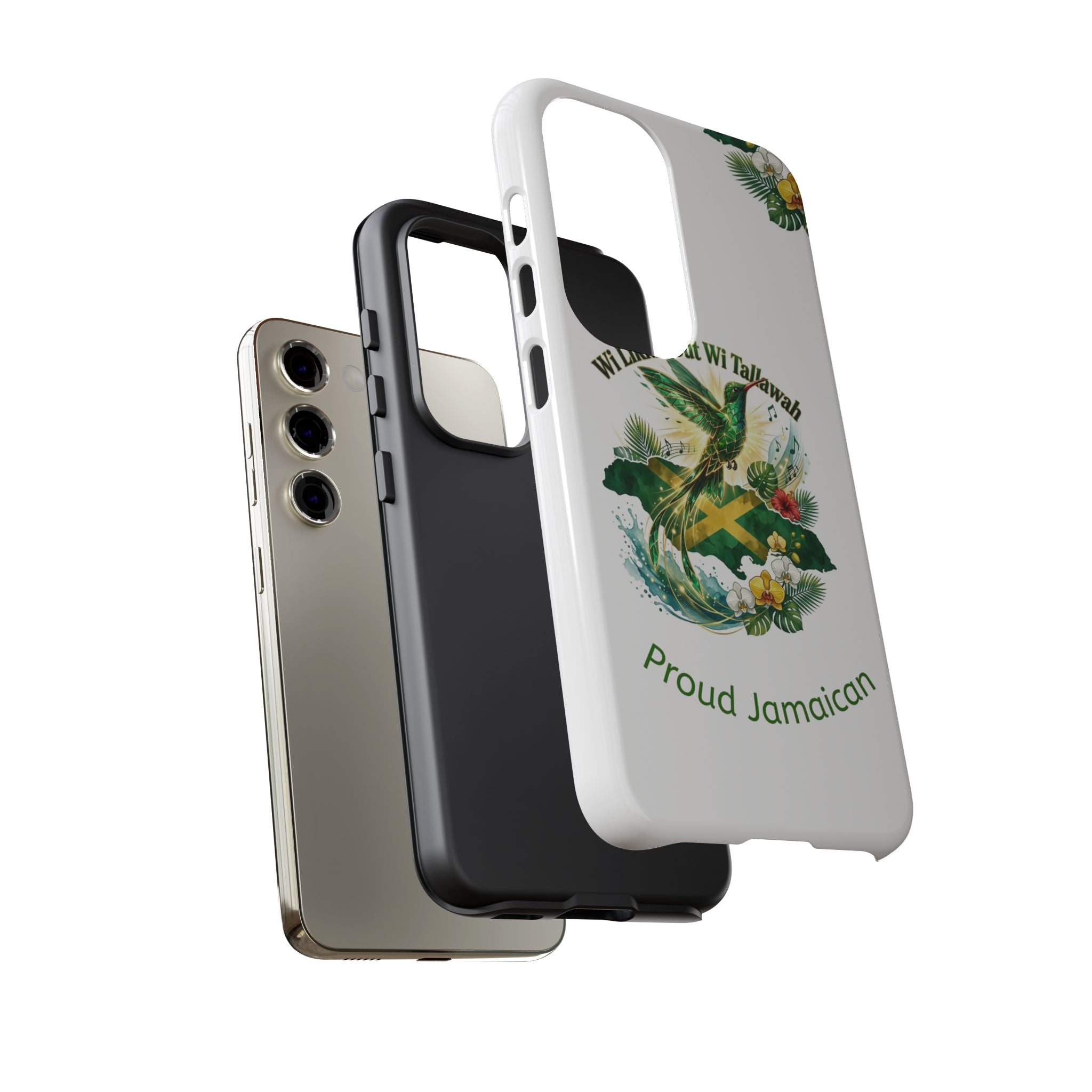 Jamaica Hummingbird Phone Case — “Wi Likkle But Wi Tallawah” Tropical Protective Cover