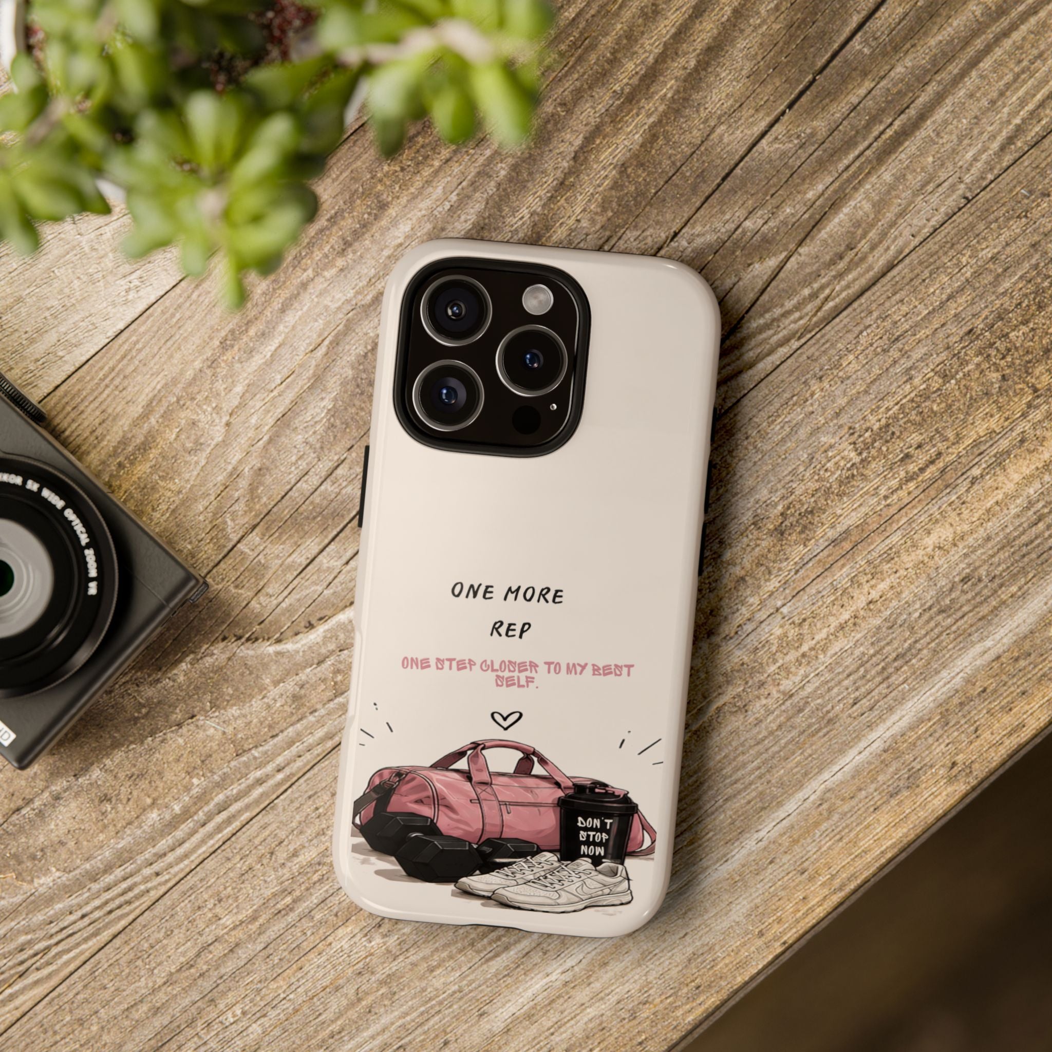 Gym Phone Case — "One More Rep" Workout Duffle & Sneakers Protective Case