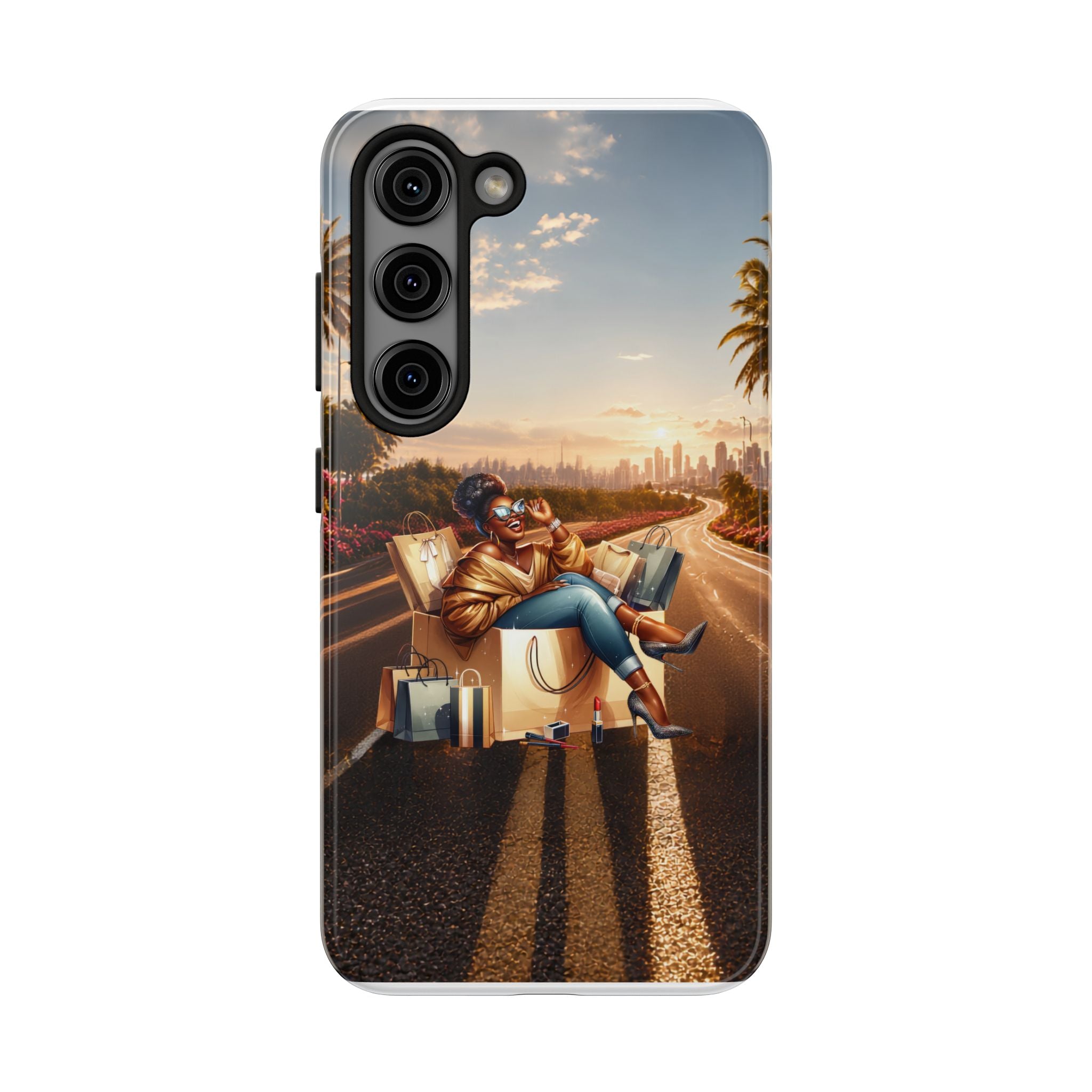 Sunset Roadtrip Tough Phone Case — Relaxed Traveler Design