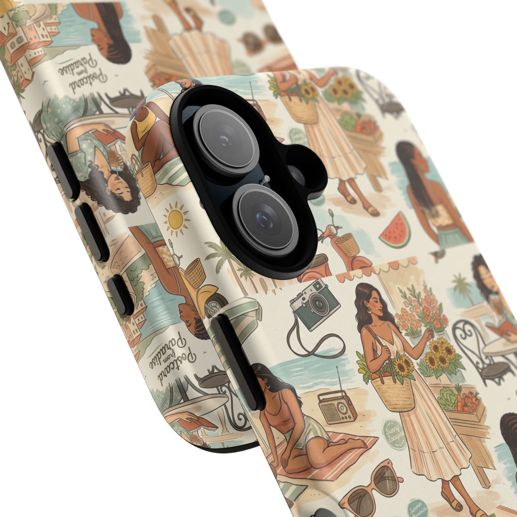 Tropical Vacation Phone Case — Vintage Beach Women Pattern