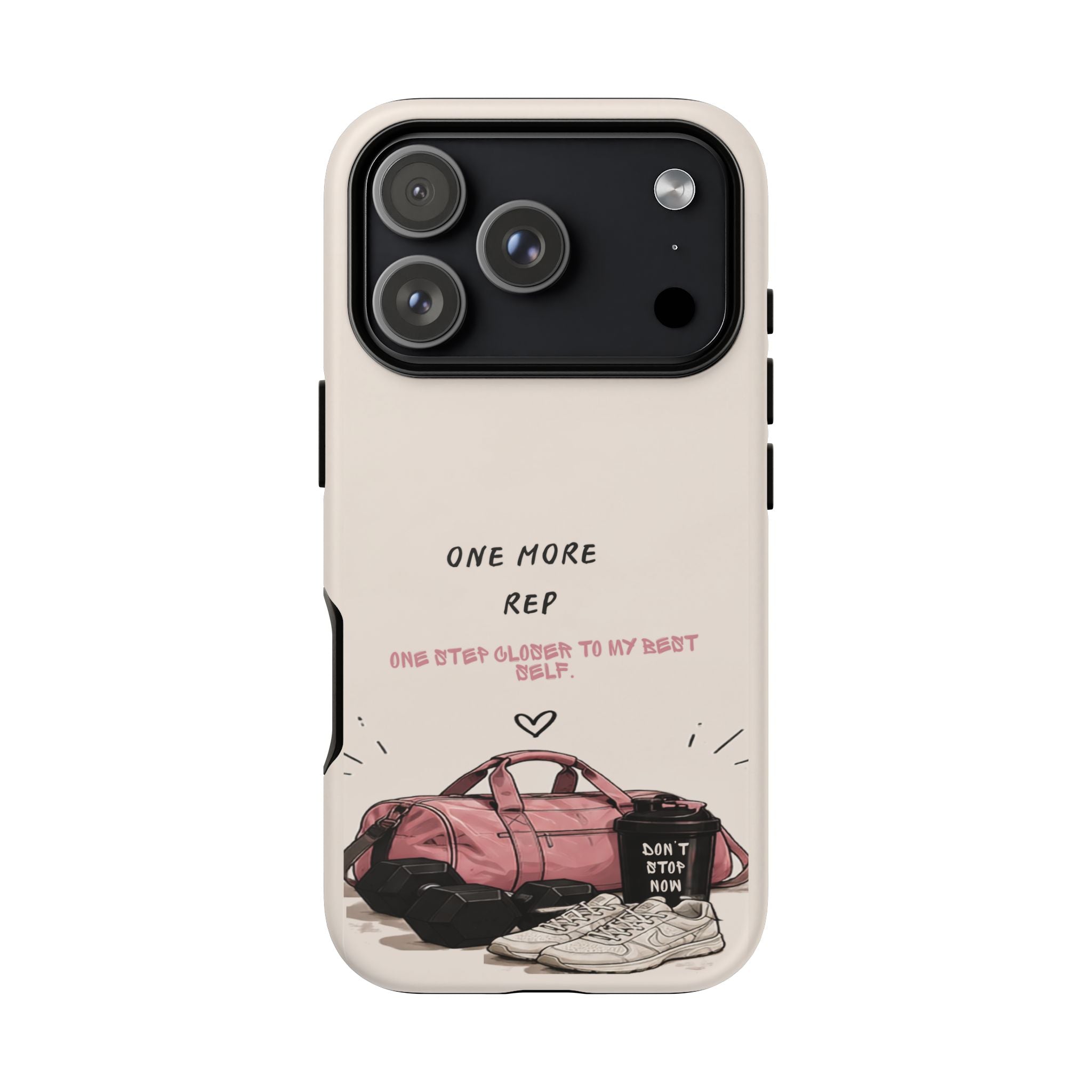 Gym Phone Case — "One More Rep" Workout Duffle & Sneakers Protective Case