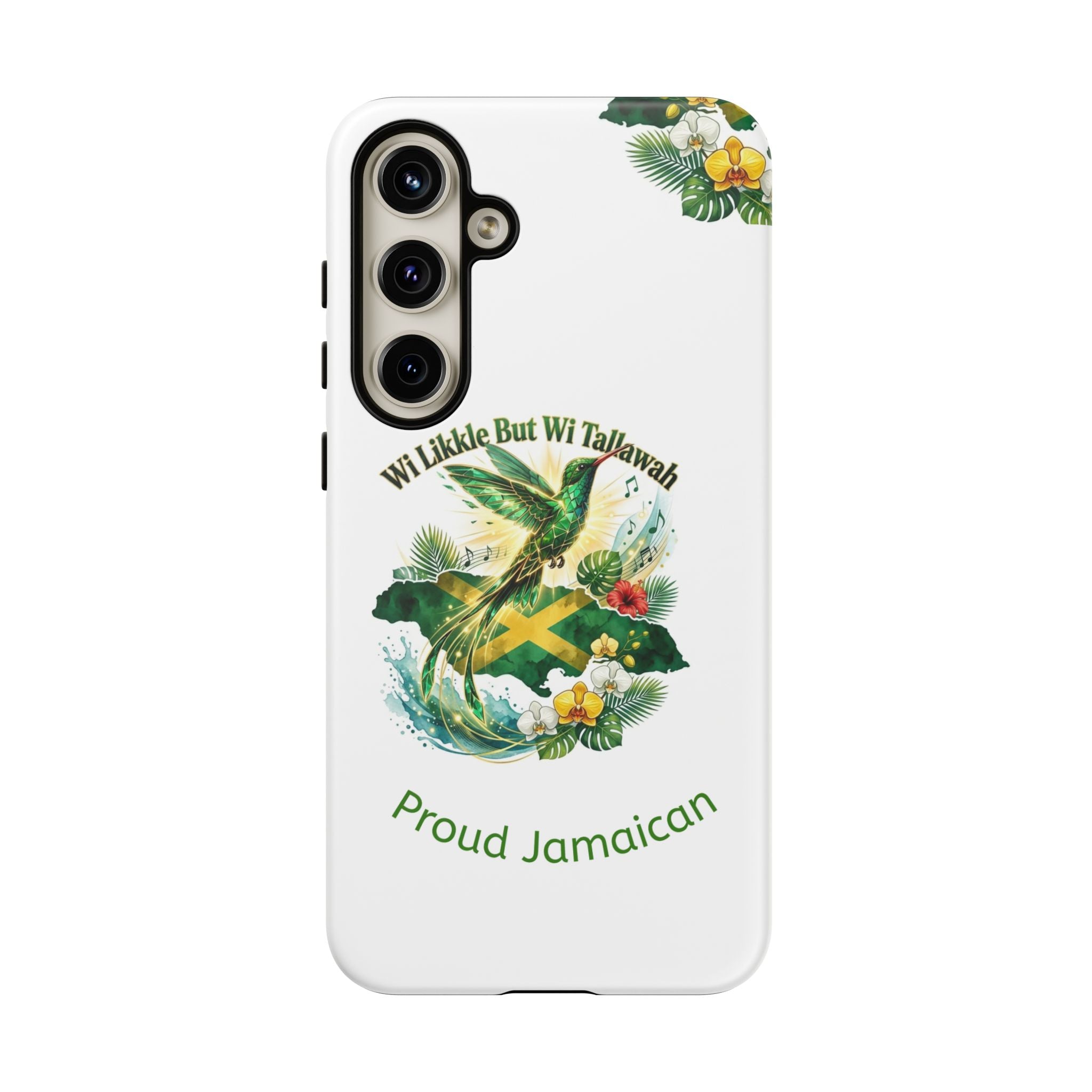 Jamaica Hummingbird Phone Case — “Wi Likkle But Wi Tallawah” Tropical Protective Cover