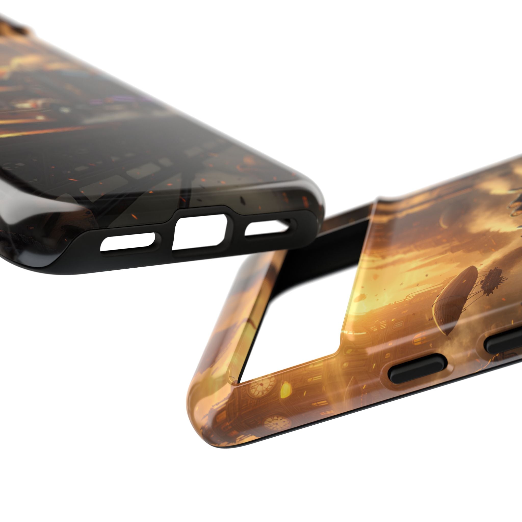 Steampunk Freightliner Phone Case — Rugged Trucking Cityscape iPhone Cover