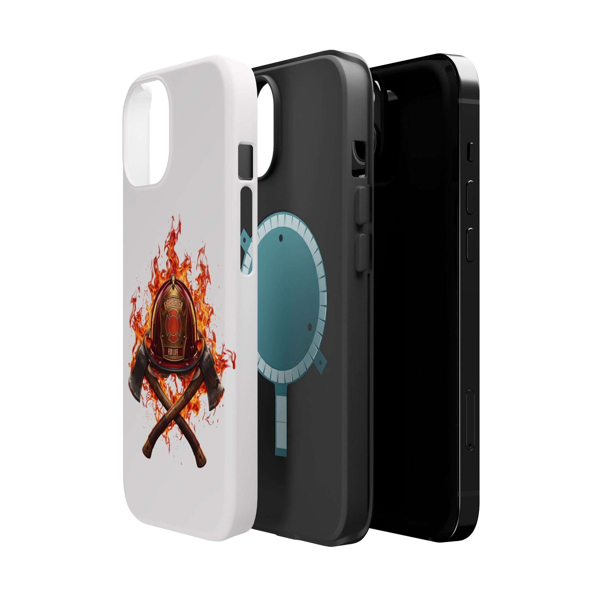 Firefighter Helmet Flames Phone Case — Station 117 Magnetic Impact-Resistant Case