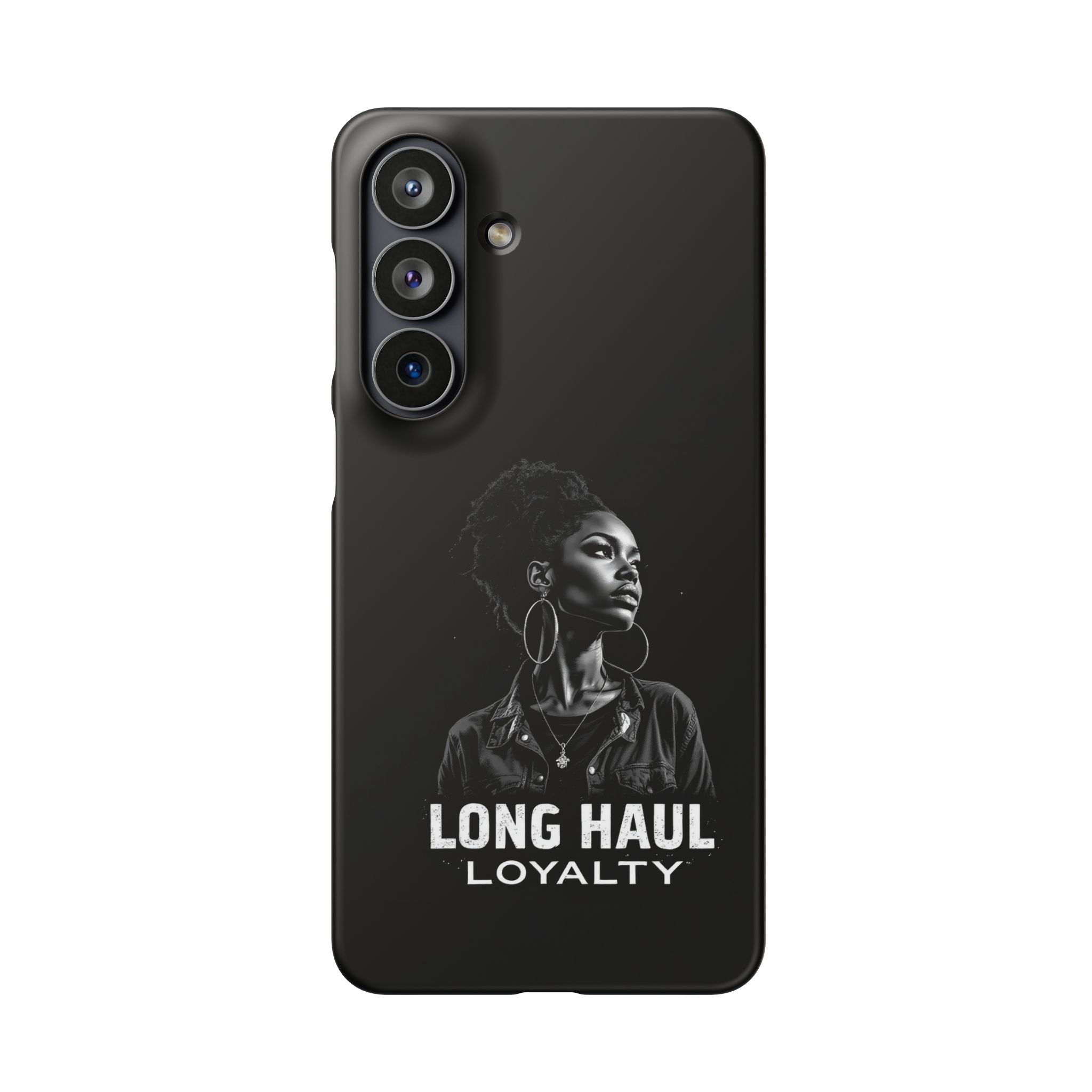 Phone Case — "Long Haul Loyalty" Black Portrait Snap Case