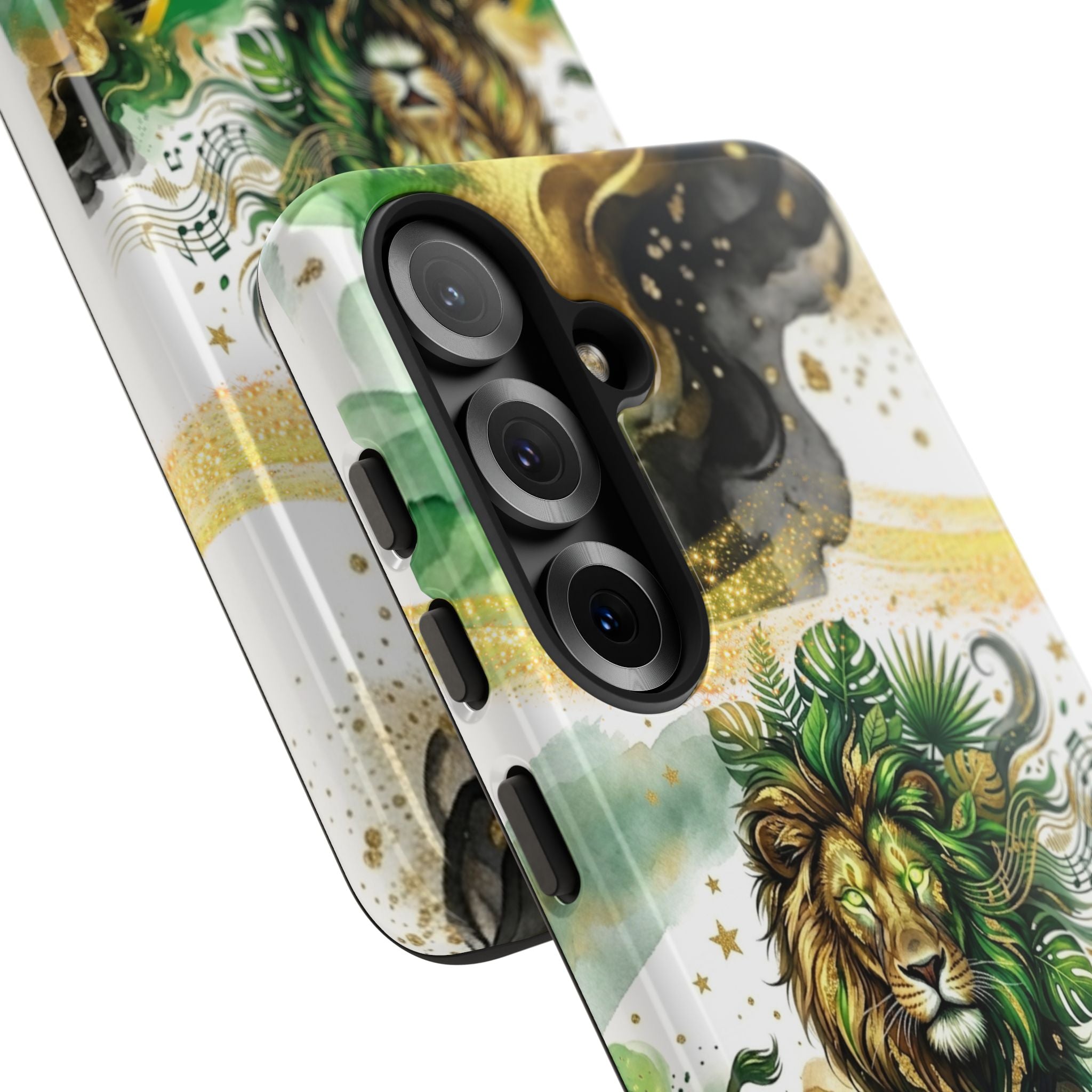 Reggae Lion Phone Case — Jamaican Flag Rasta Art Tough Phone Cover