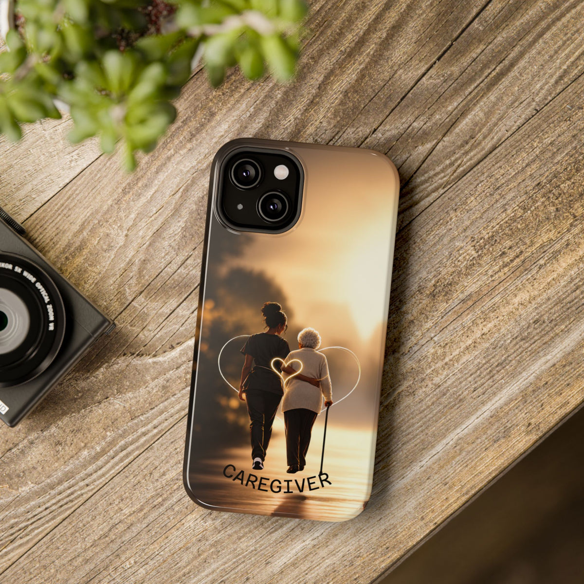 Caregiver Phone Case — Impact-Resistant Protective Case with Heart Design