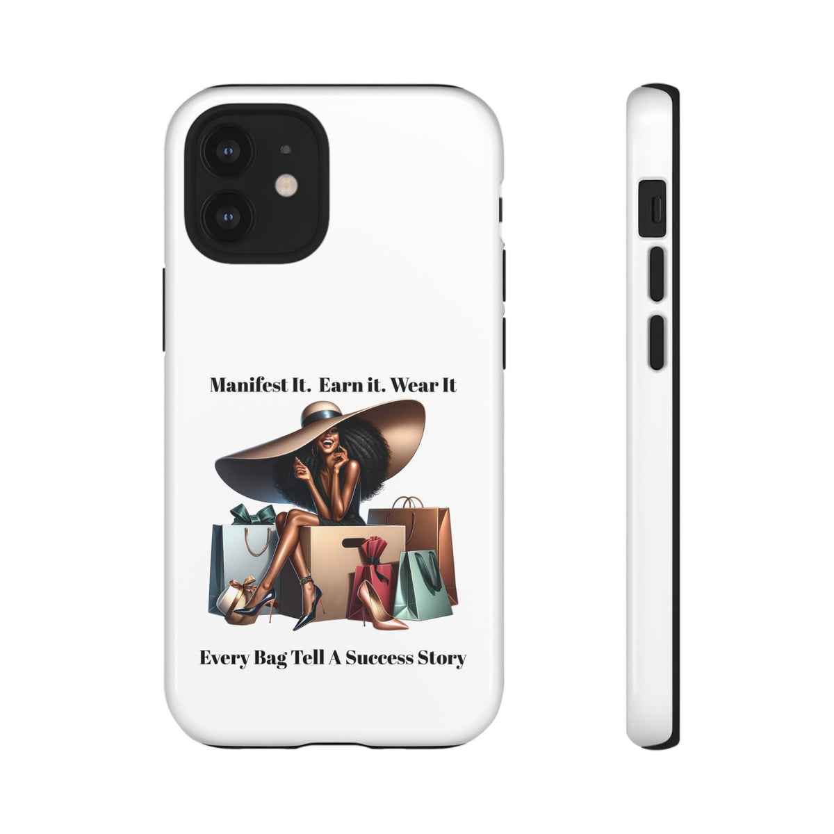 Phone Case - "Manifest It. Earn It. Wear It." Chic Shopper Design